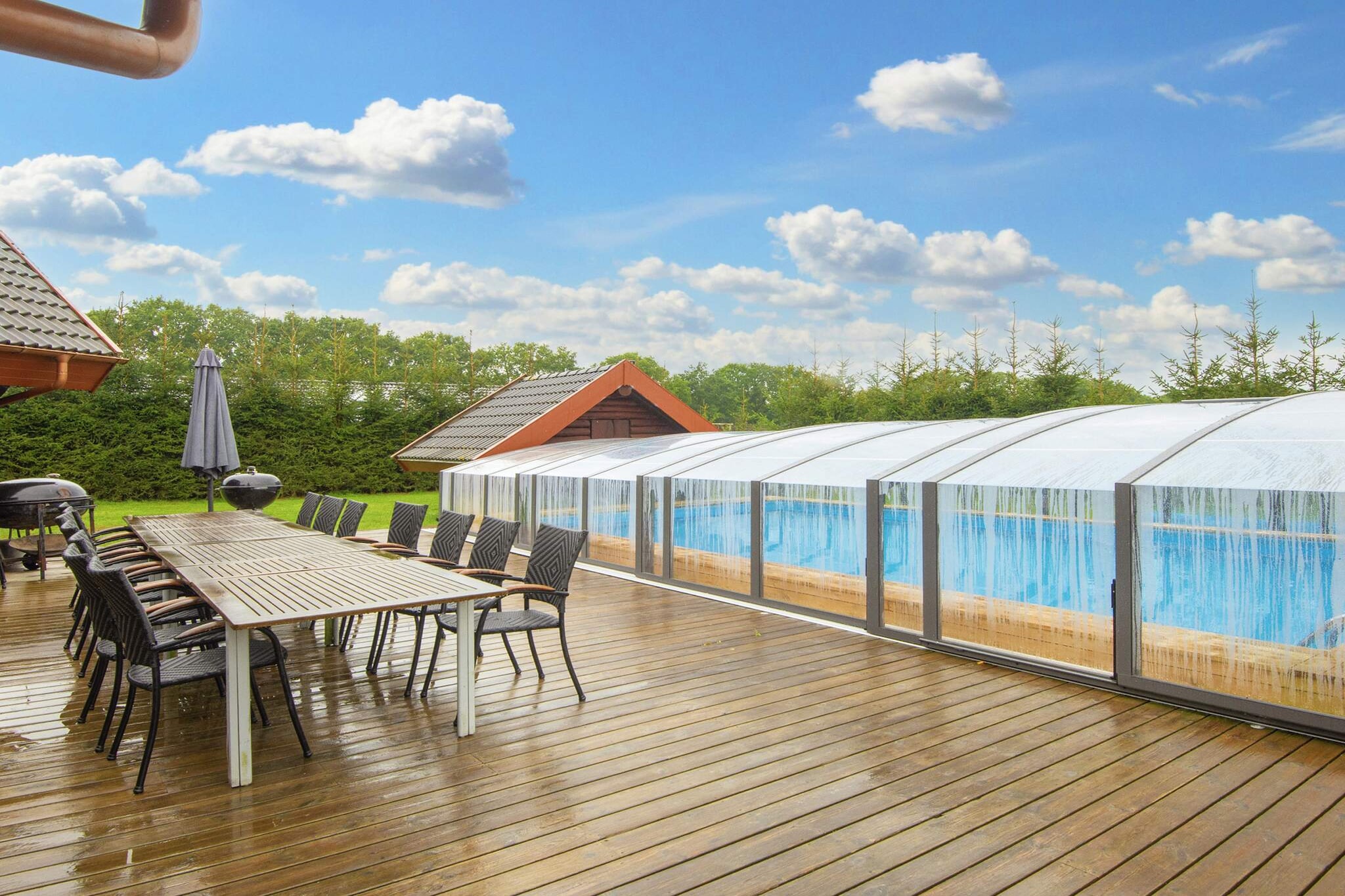 Vakantiehuis met zwembad in Ansager - Zwembad