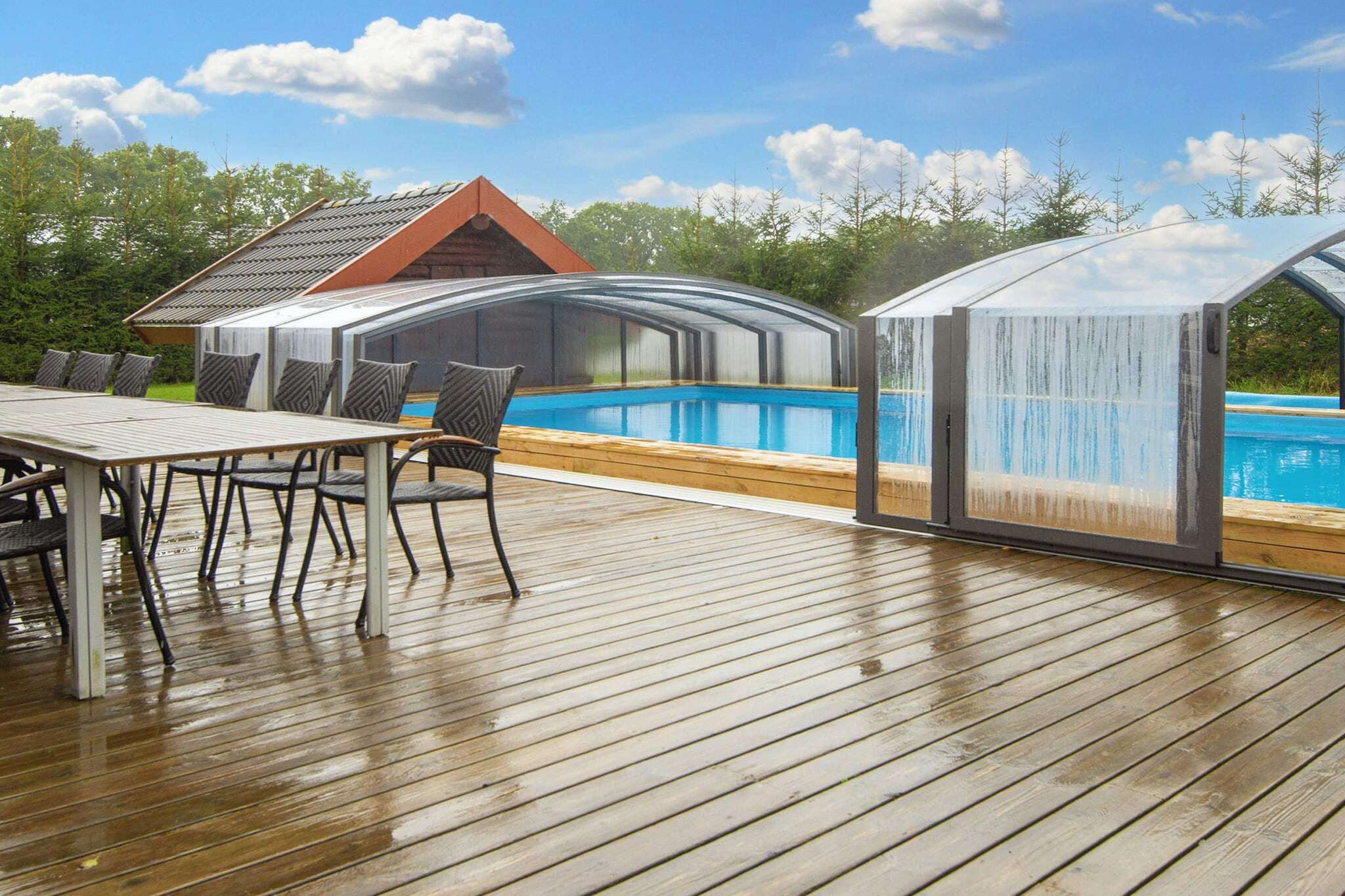 Vakantiehuis met zwembad in Ansager - Zwembad