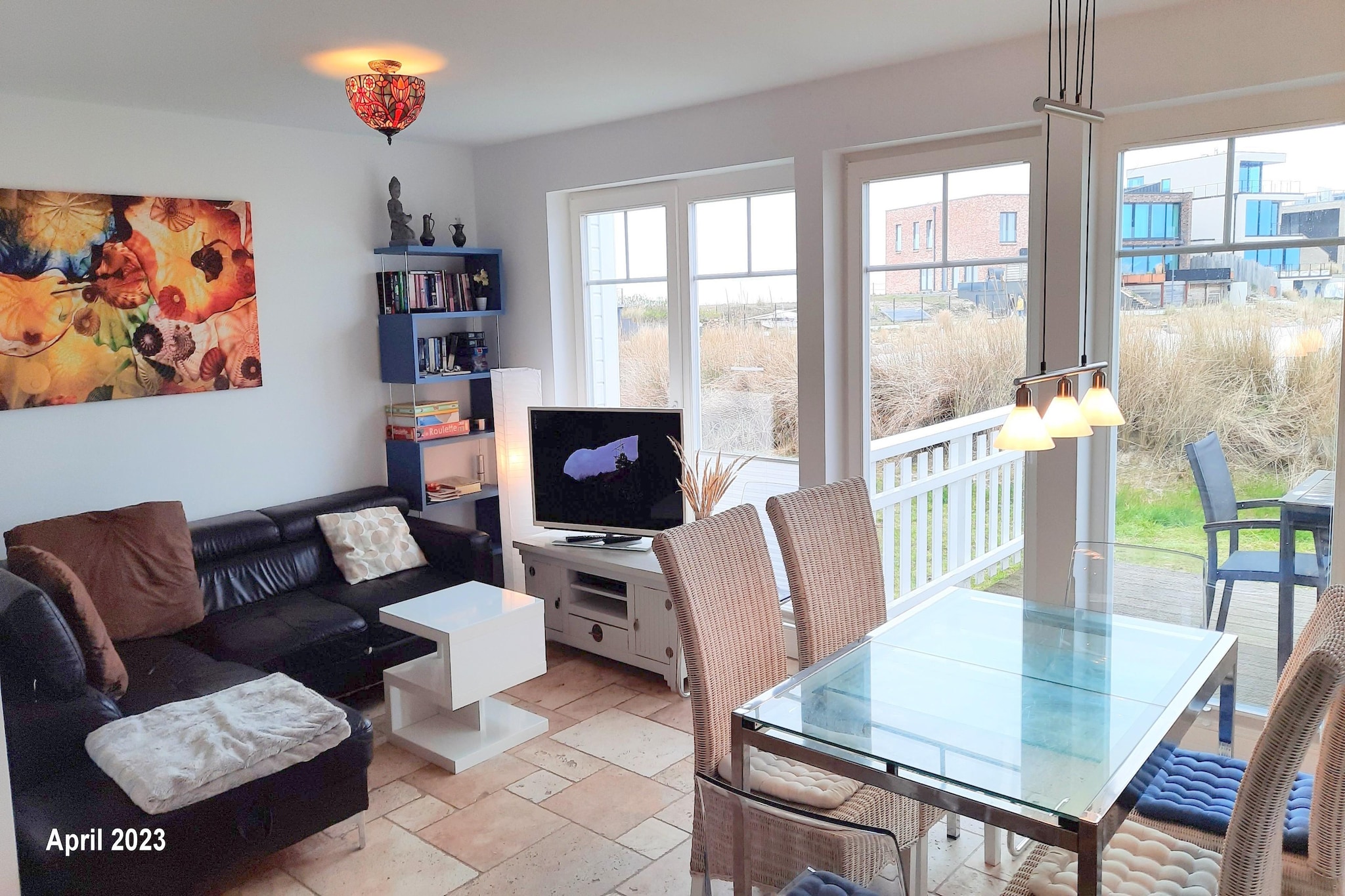 Doppelhaushälfte Olpenitz-Villa Libelle 93 qm 5-6 Pers-Woonkamer