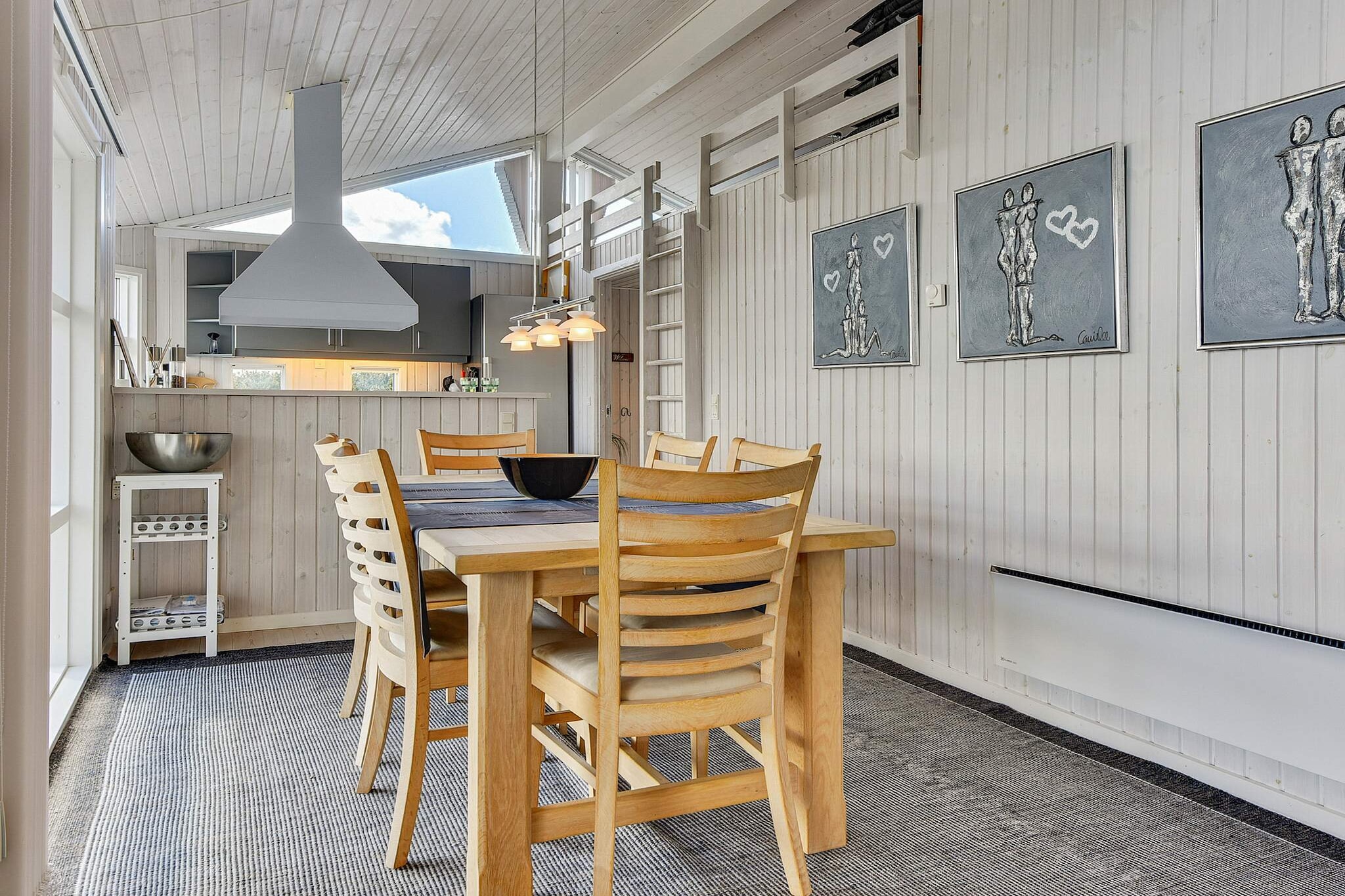 Ruim vakantiehuis met uitzicht op de fjord - Binnen