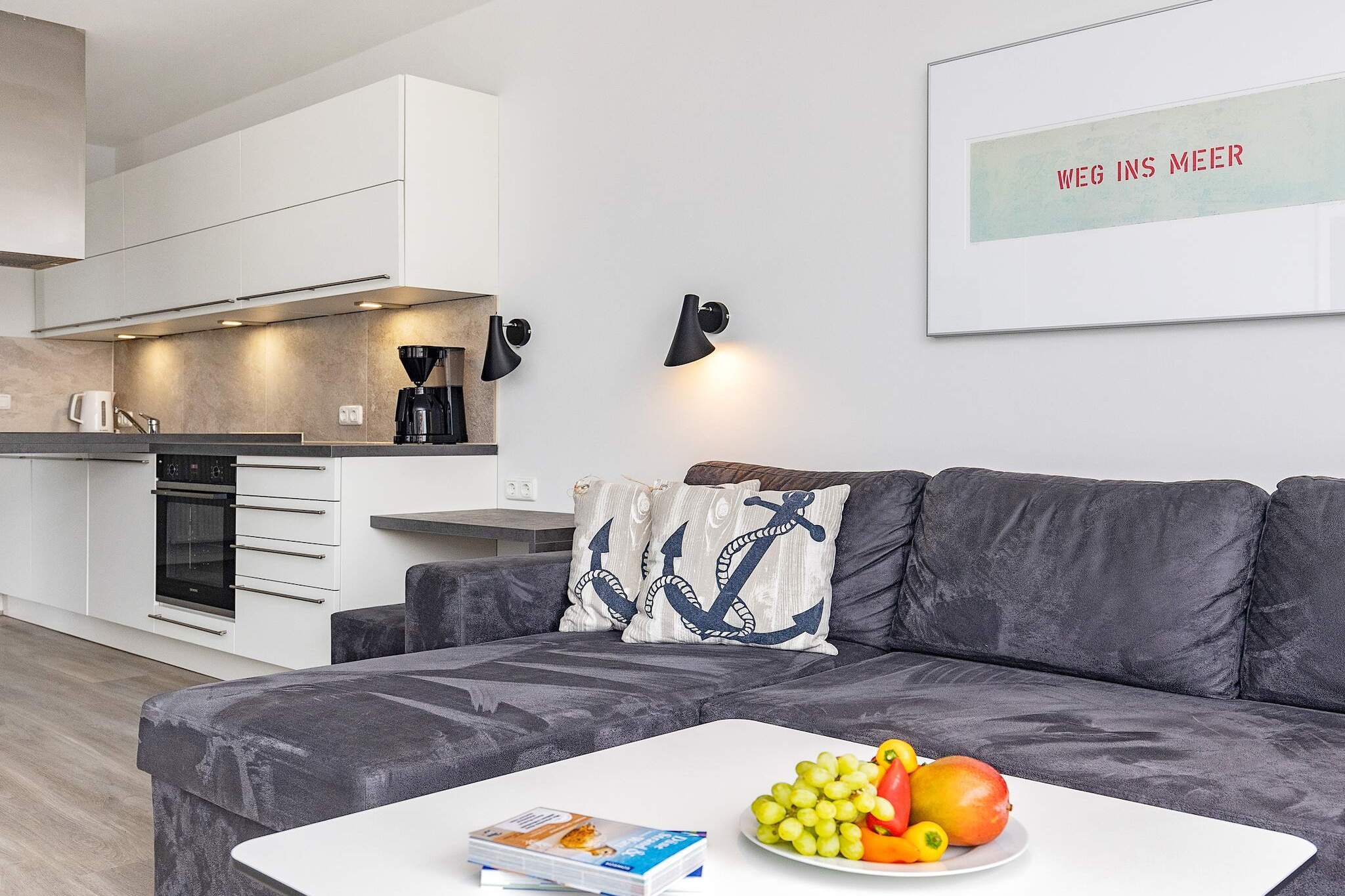 Modern appartement aan de Oostzee met uitzicht - Binnen