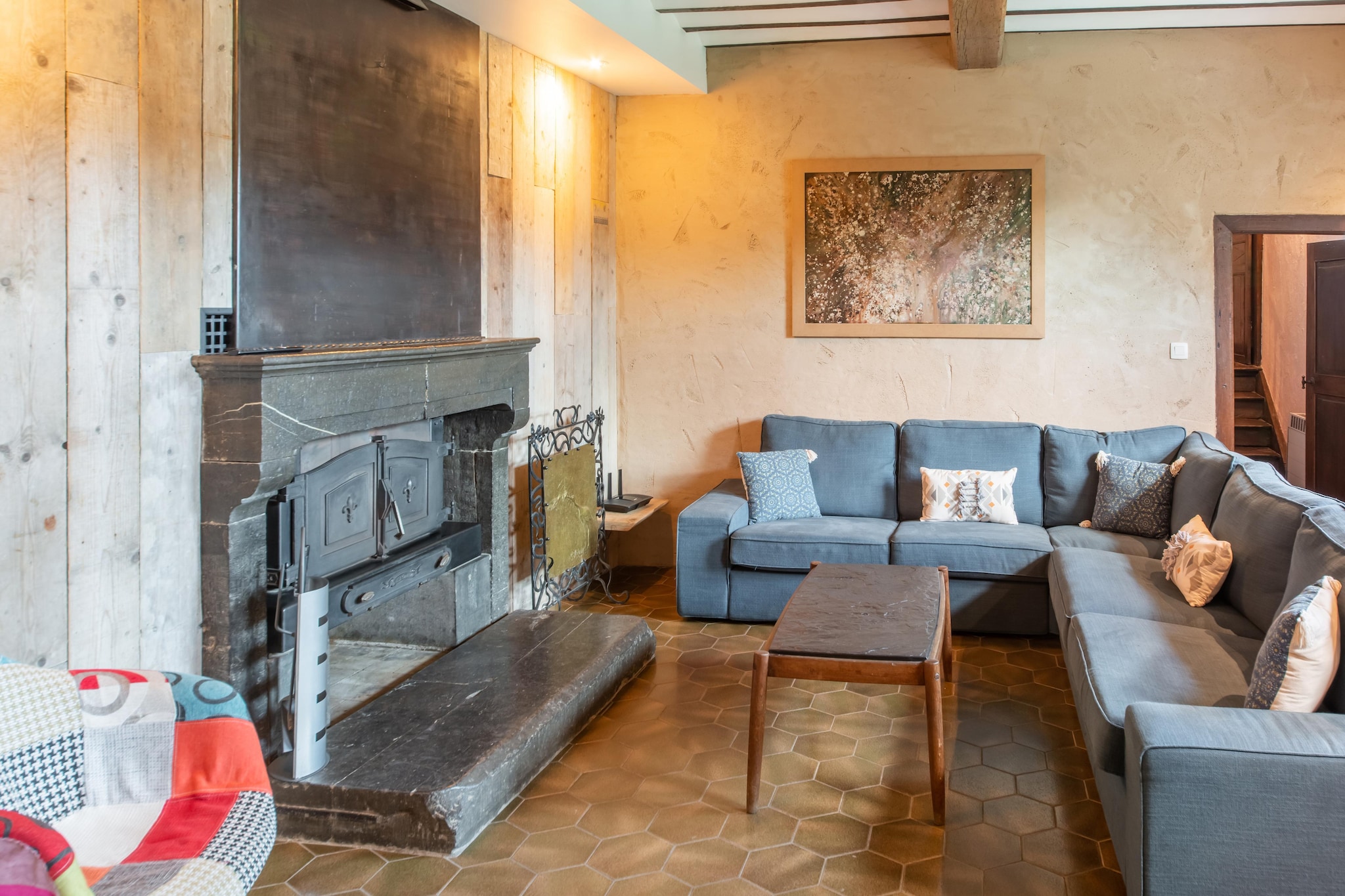 Located in Melreux-Hotton, La Ferme du Noyer is a spacious detached holiday home ideal for large families or groups of up to 27 guests. Just 1 km from the town center and surrounded by forest, it offers easy access to nature and local attractions. Guests can explore the stunning Grottes de Hotton, enjoy interactive exhibits at RivÃ©o Aquarium, or stroll through the charming streets of Durbuy, known as the smallest city in the world2.

The villa features 11 bedrooms, many with en-suite bathrooms, including rooms with bunk beds for children. The open kitchen is equipped with two ovens, two dishwashers, and an 8-ring ceramic stoveâ€”perfect for group meals. Two living rooms, one with a fireplace and another with billiards, offer cozy gathering spaces. Guests can unwind in the sauna, enjoy outdoor showers, and relax in the fenced garden with barbecue, play equipment, and garden furniture.

Nearby dining options include La Brasserie du Ravel for Belgian and French cuisine, Le Jacquemart for brewpub favorites, and La Carretta, a local favorite for Italian dishes. Whether you're hiking forest trails, exploring caves, or enjoying a group dinner under the stars, this villa is a perfect base for your Ardennes adventure.