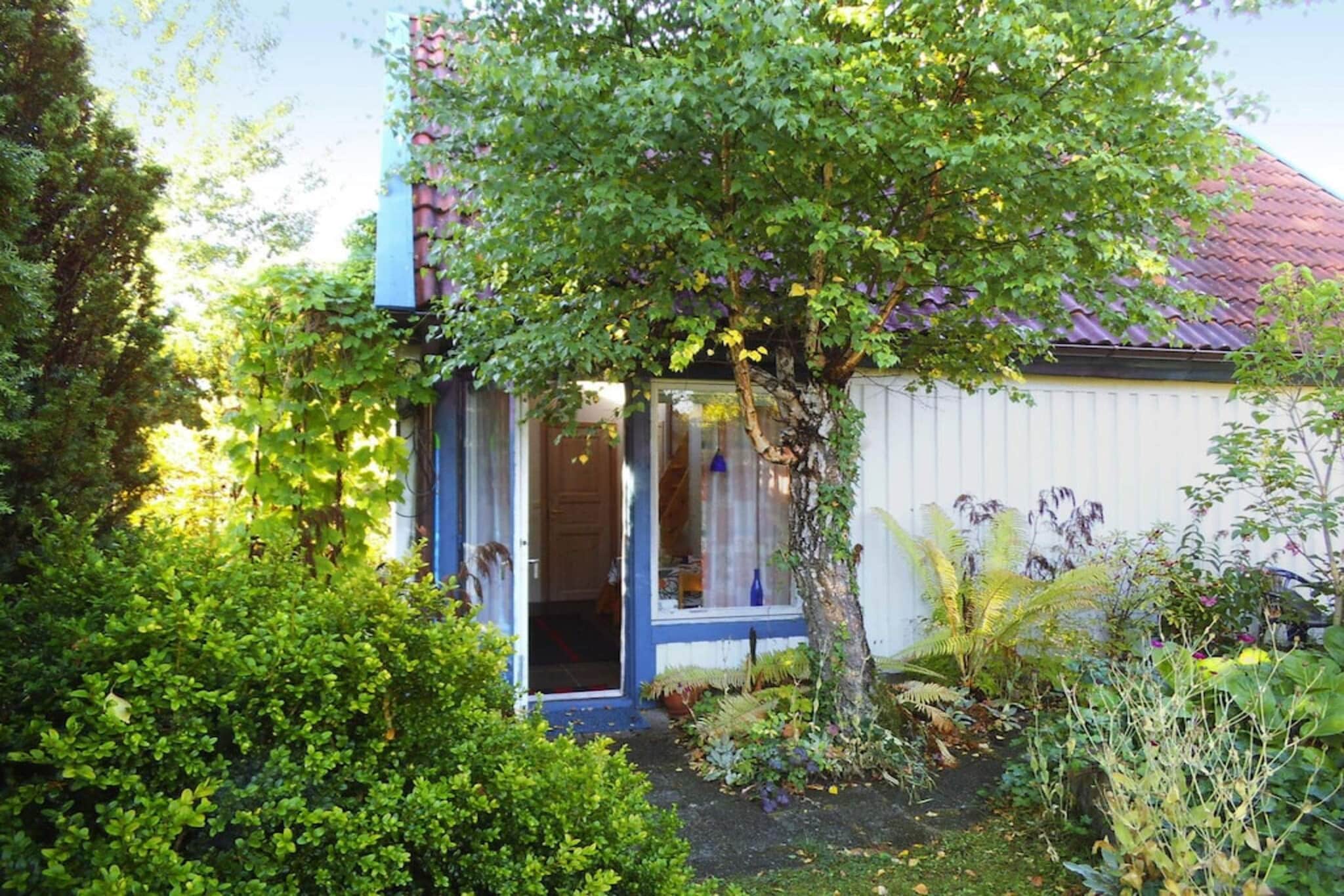 Internet Access DSL, Living room(double bed), open kitchen(cooker(electric), hood, coffee machine, microwave, fridge-freezer, high chair), Living/bed room(TV(swedish TV channels)), bathroom(washbasin, shower, toilet), heating(electric), courtyard(garden furniture, BBQ), garden