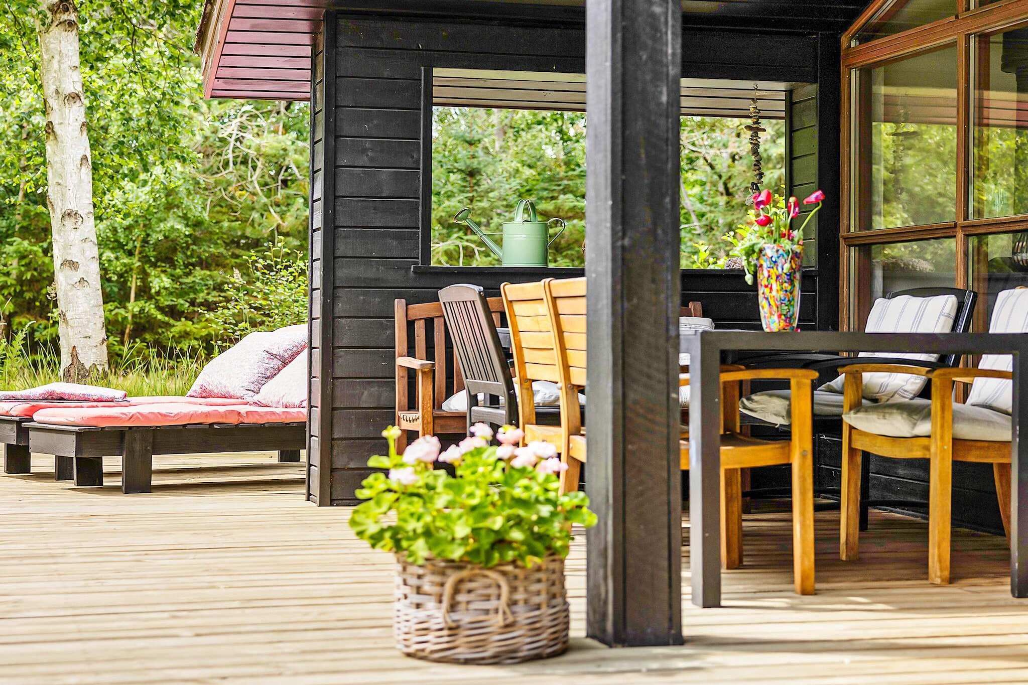 This is the perfect setting for a wonderful time in a beautiful, well-functioning, and, not least, fantastically located summer house.If you enjoy light, air, and plenty of fun, then this house is definitely worth a closer look. The house is ideally located by the child-friendly Napstjert beach close to Ålbæk and Skagen.This lovely summer house offers the ideal setting for a fantastic vacation with family or friends and is ideal for 6 people. Inside, you will find modern furniture, high ceilings, and plenty of light. The large windows provide good light and a view of the trees and bushes on the natural grounds. The house consists of a bathroom, three good bedrooms, a small loft, a hallway with a washing machine, and a kitchen and living room. The living area, which consists of an open-plan kitchen and living room, is a large room with high ceilings, providing plenty of space when you want to gather around the dining table. Or you can relax on the sofa with a good book or movie and light the wood-burning stove to quickly warm up on a cold evening. The terraces around the house offer plenty of shelter, shade, and the opportunity to move with the sun. There is also a large covered terrace. The cottage is also equipped with an air-to-air heat pump, which ensures minimal heating costs. The house has +50 GB WIFI and Chromecast for TV. With only 400 meters to the beach, you will probably get enough swimming, snorkeling, walking, playing, and collecting shells during your entire stay. The Kattegat coast is quieter and calmer and has lower water than the West Coast, something that families with small children especially appreciate.Ålbæk is located on Skagen Odde and benefits from both the special light and nature of northeastern Vendsyssel. Ålbæk was originally a fishing village and offers plenty of authentic atmosphere in its charming harbor, which is home to both fishing boats and pleasure boats. At the harbor, you can buy fresh fish on the quay, which you can then take home for the grill. Not available for rental to youth groups.A refundable deposit might be charged closer to your check-in date. The security deposit ensures a smooth stay and covers any additional services or consumption charges.This deposit covers utilities consumed during your stay and any additional services that may be taken.The final amount will be adjusted based on actual meter readings, actual usage of extra services, and any remaining balance will be refunded within 21 days after checkout.This deposit simply acts as a prepayment for charges that  you would anyways pay for, ensuring a seamless stay and check-out experience.