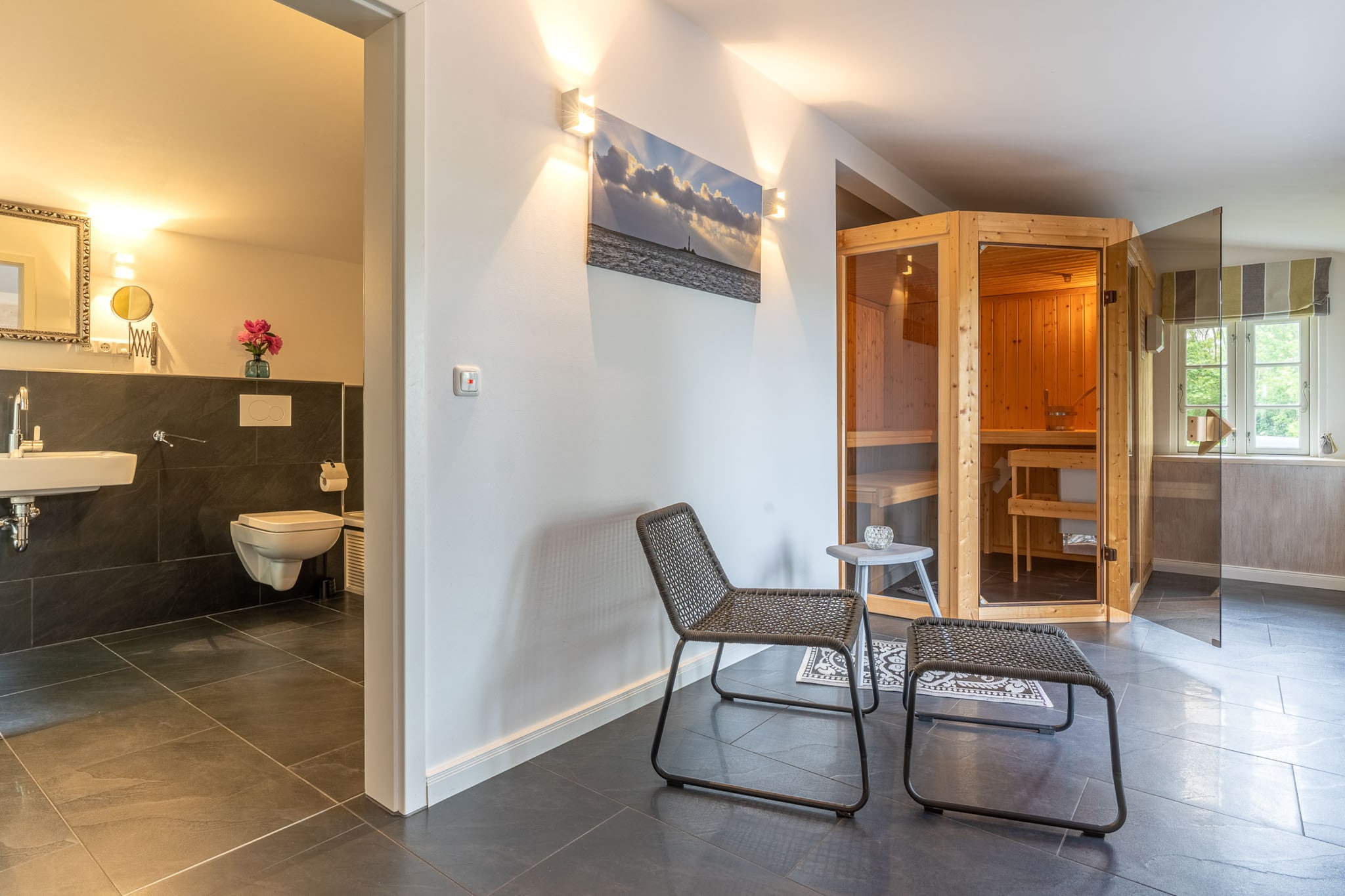 Ferienhaus Hygge Westerhever-Terrasse / balcon