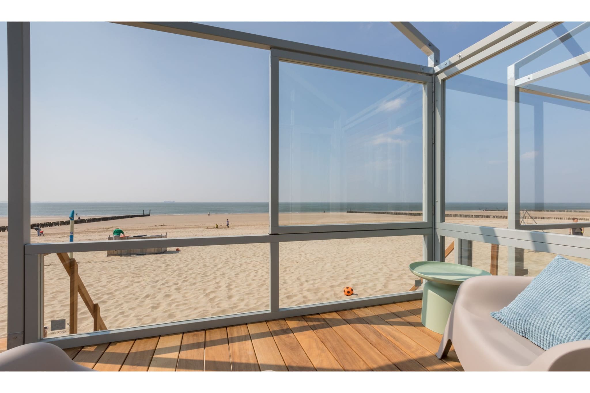 Slaapstrandhuisje - Strand dishoek 67  Dishoek-Uitzicht zomer