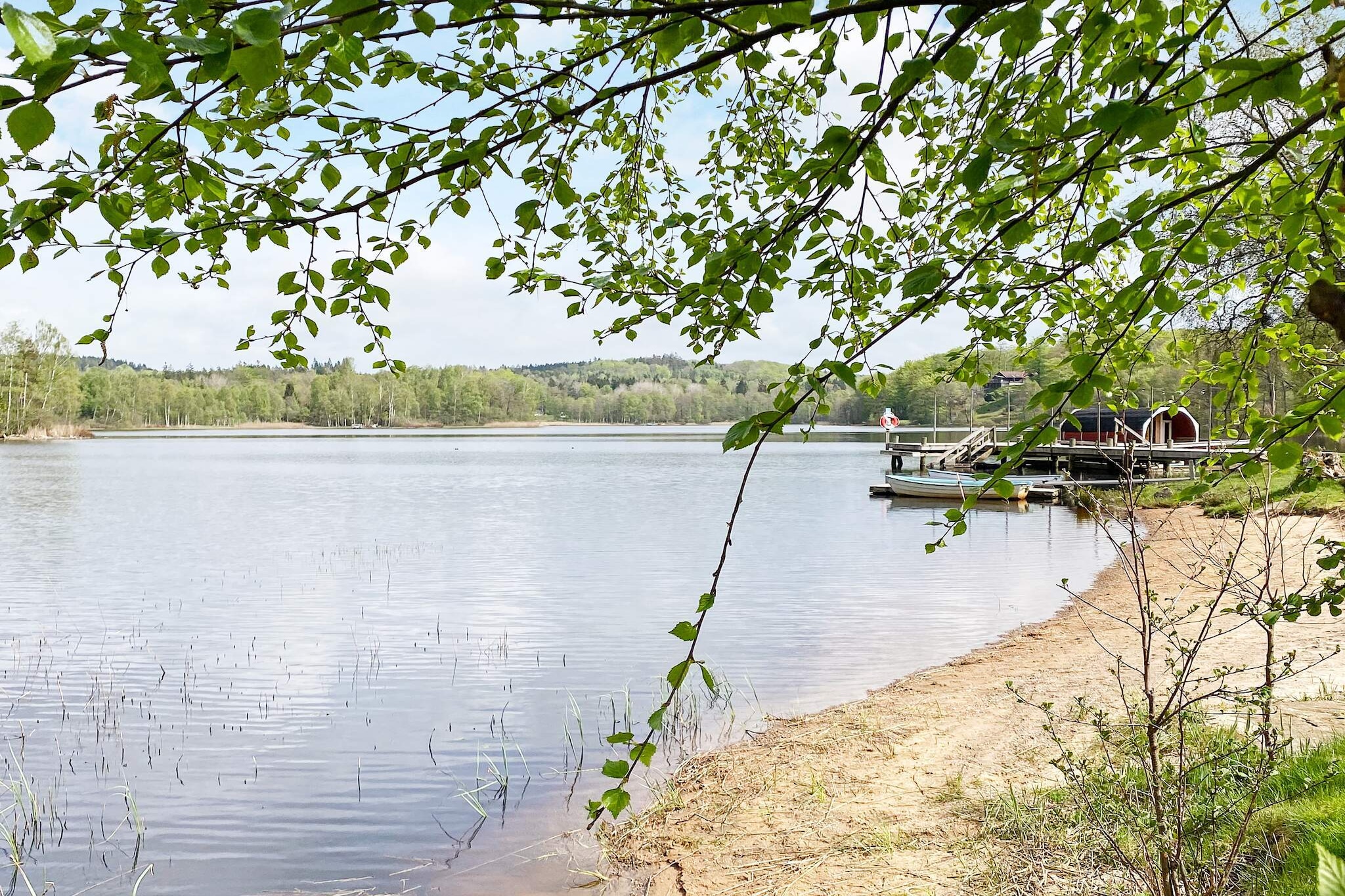 Internet Access DSL, Kitchen(cooker(electric), hood, coffee machine, microwave, dishwasher, fridge-freezer, water from well), Living/bed room(double folding bed, TV, fireplace, chromecast), bedroom(double bed), bedroom(double bed), bathroom(washbasin, shower, toilet), washing machine, heating(electric), terrace(roofed), garden furniture, BBQ, parking, air to air heatpump