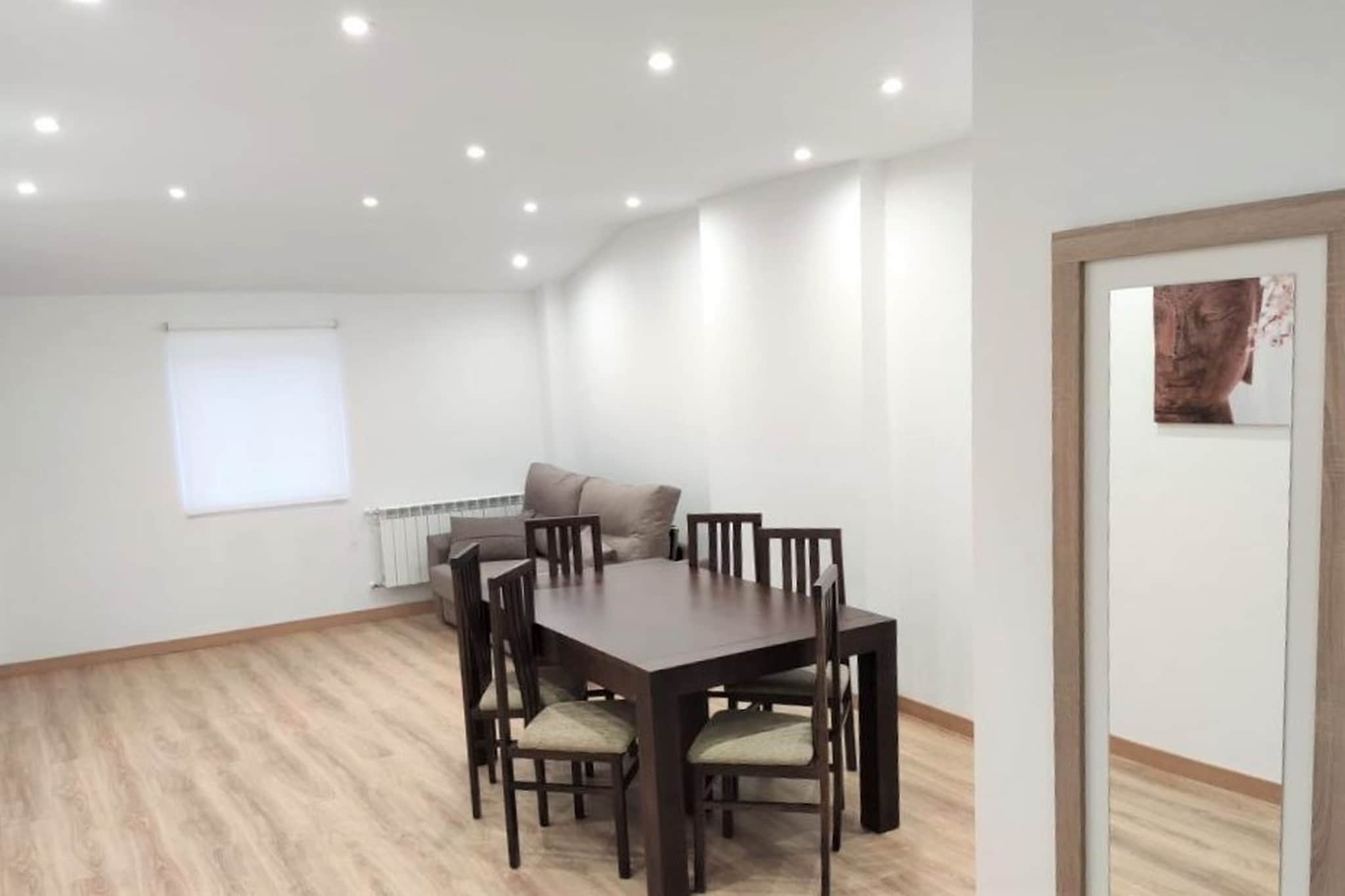 This welcoming, convenient and fully-equipped apartment in Green Spain's Ourense offers a great view of the city, has free WiFi and a central location. It is ideal for city trips with family or friends.

Ourense, the city of hot springs, is located in the not so tourist west of Spain, not far from the border with Portugal. Visit the hot springs at AS Burgas and make beautiful, Insta-worthy photos at the Puente Romano. Ourense is a pleasant city with good restaurants and wine. The thermal baths of Outariz are 6 km from the apartment and are definitely worth a visit.

The property has a private balcony or terrace and a fully-equipped kitchen with a dishwasher. The living/bedroom is attractively decorated and you can jointly dine at the dining table. Moreover, there is a TV with a comfortable seating area.

The nearest airport is Vigo only 90 km from Villa Trabazos Abellas. Parking is available 40 metres from the accommodation (costs may fluctuate).

About Belvilla

When you stay in a Belvilla home, you can rest assured of a unique holiday home in ideal surroundings at an attractive price. The portfolio of accommodations consists of more than 40,000-holiday homes in 20 European countries. Interested in a weekend getaway, a summer or winter sports holiday or simply a short break? Do you prefer the coast, the countryside or the mountains? Whatever your preference, there is a Belvilla home to meet your needs, from a cosy gîte for two to a castle big enough for the entire family, from an apartment in the heart of Rome to a cabin in the middle of nowhere, from a simple tree house to a luxury dream villa and from close to home to the other side of Europe.

A Belvilla home gives you the freedom to enjoy breakfast in your pyjamas or continue a good conversation into the morning hours without having to worry about the bar's closing time. Prepare gourmet meals with fresh local ingredients in your own kitchen and take advantage of having your own swimming pool to do as many cannonballs as you want! In other words, you can enjoy complete privacy in your home away from home.