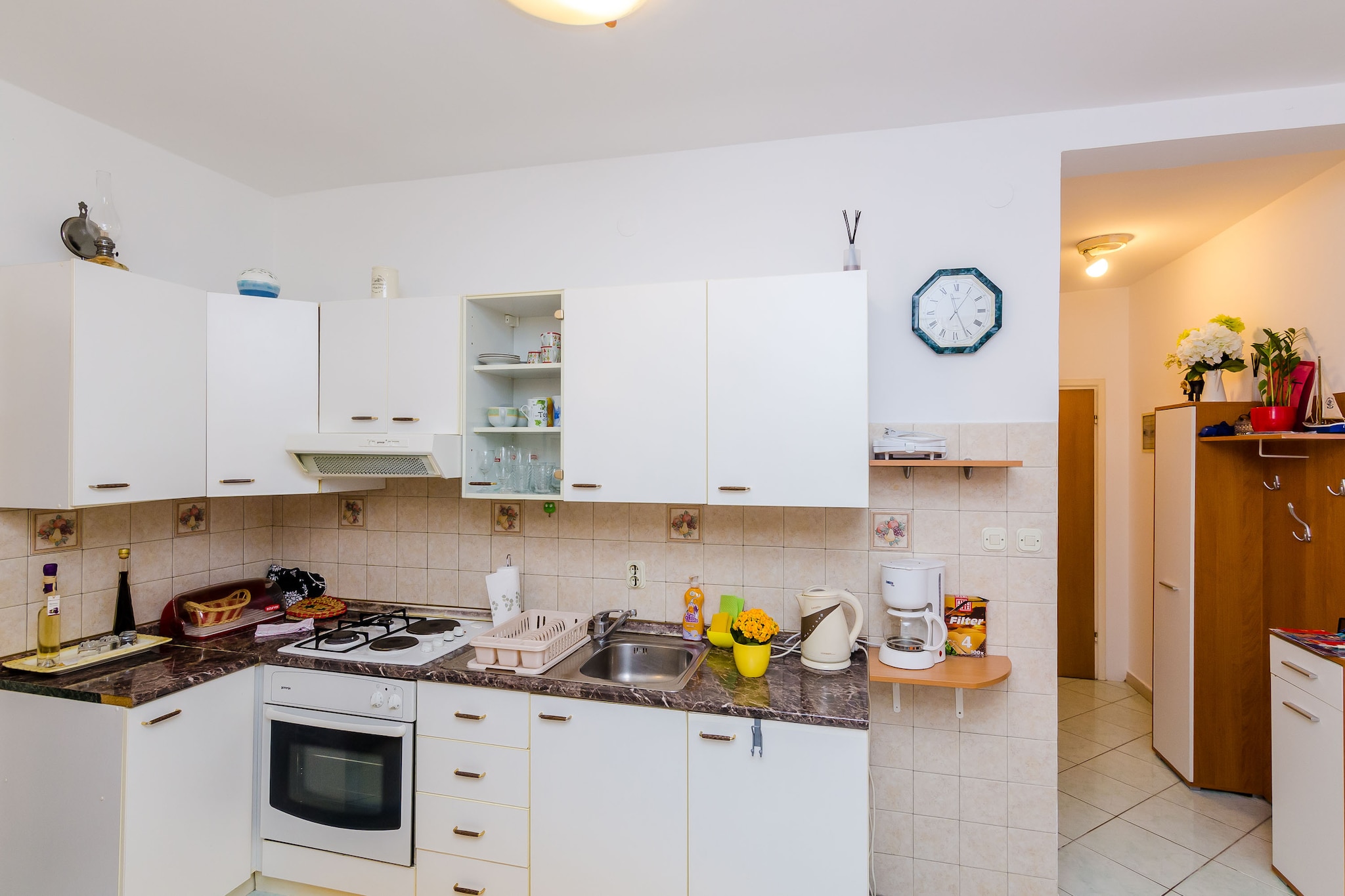 Apartments Captain - Superior One Bedroom Apartment with Terrace (3 Adults)-Keuken