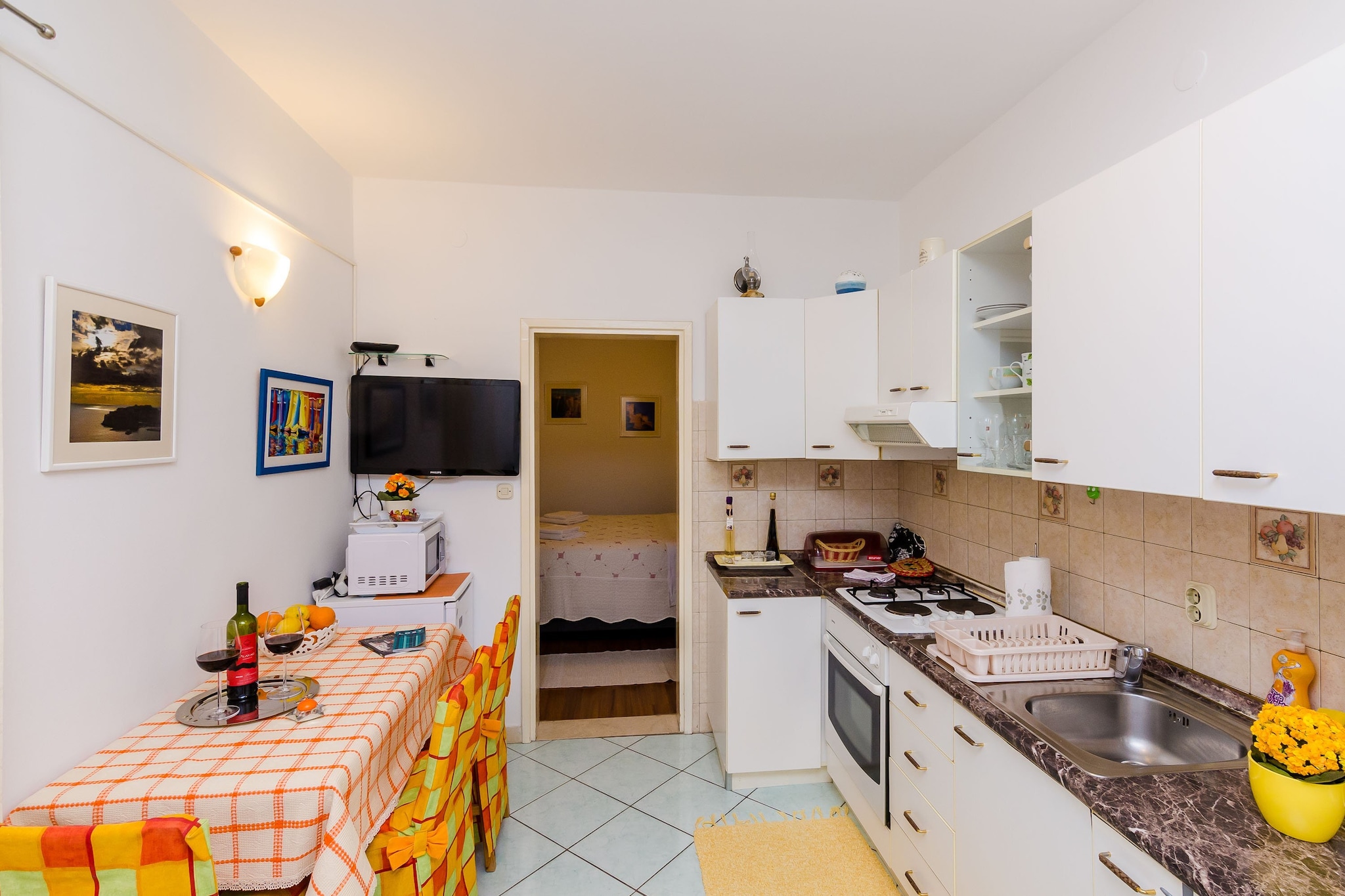 Apartments Captain - Superior One Bedroom Apartment with Terrace (3 Adults)-Keuken