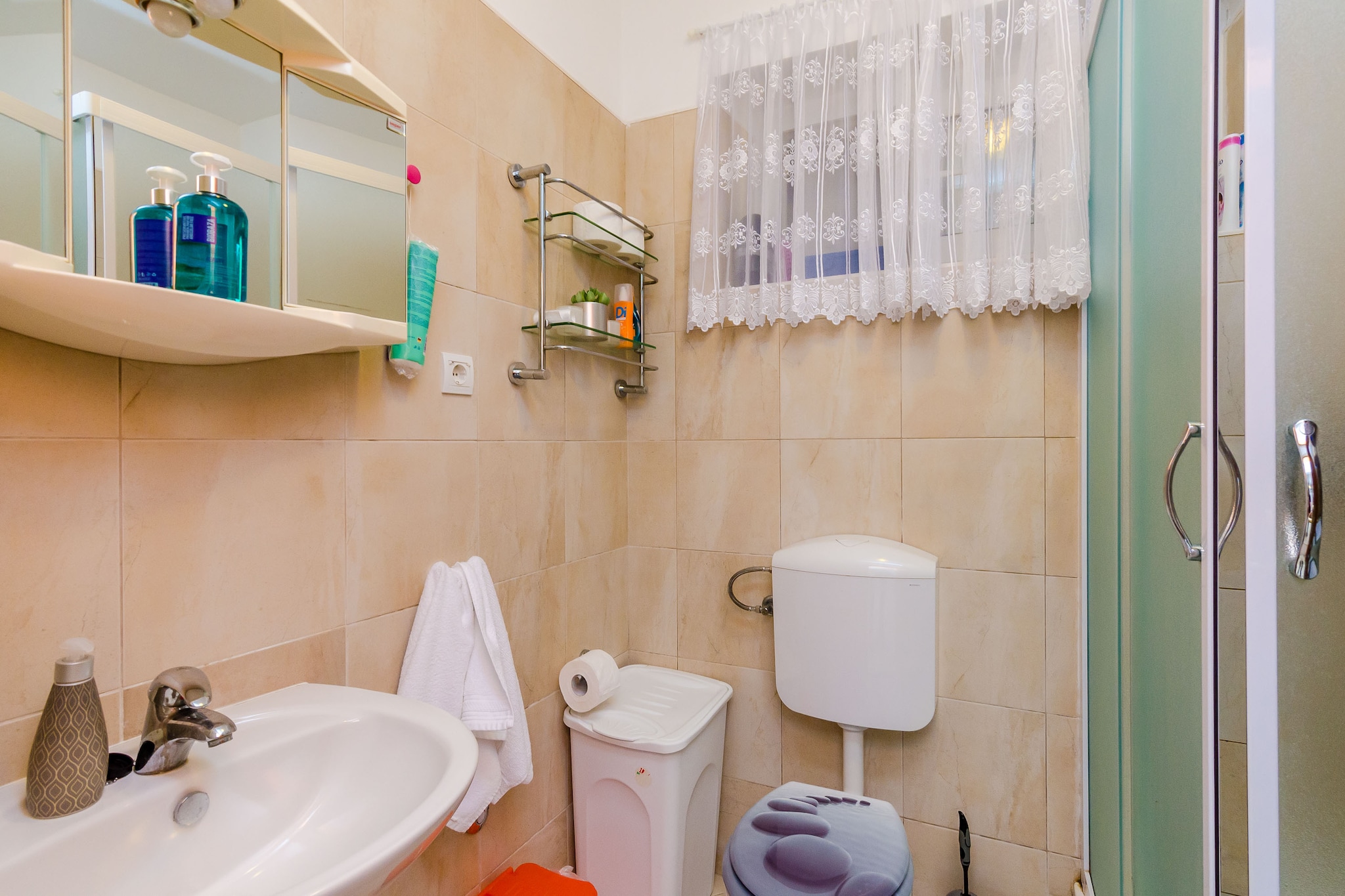 Apartments Captain - Superior One Bedroom Apartment with Terrace (4 Adults)-Badkamer