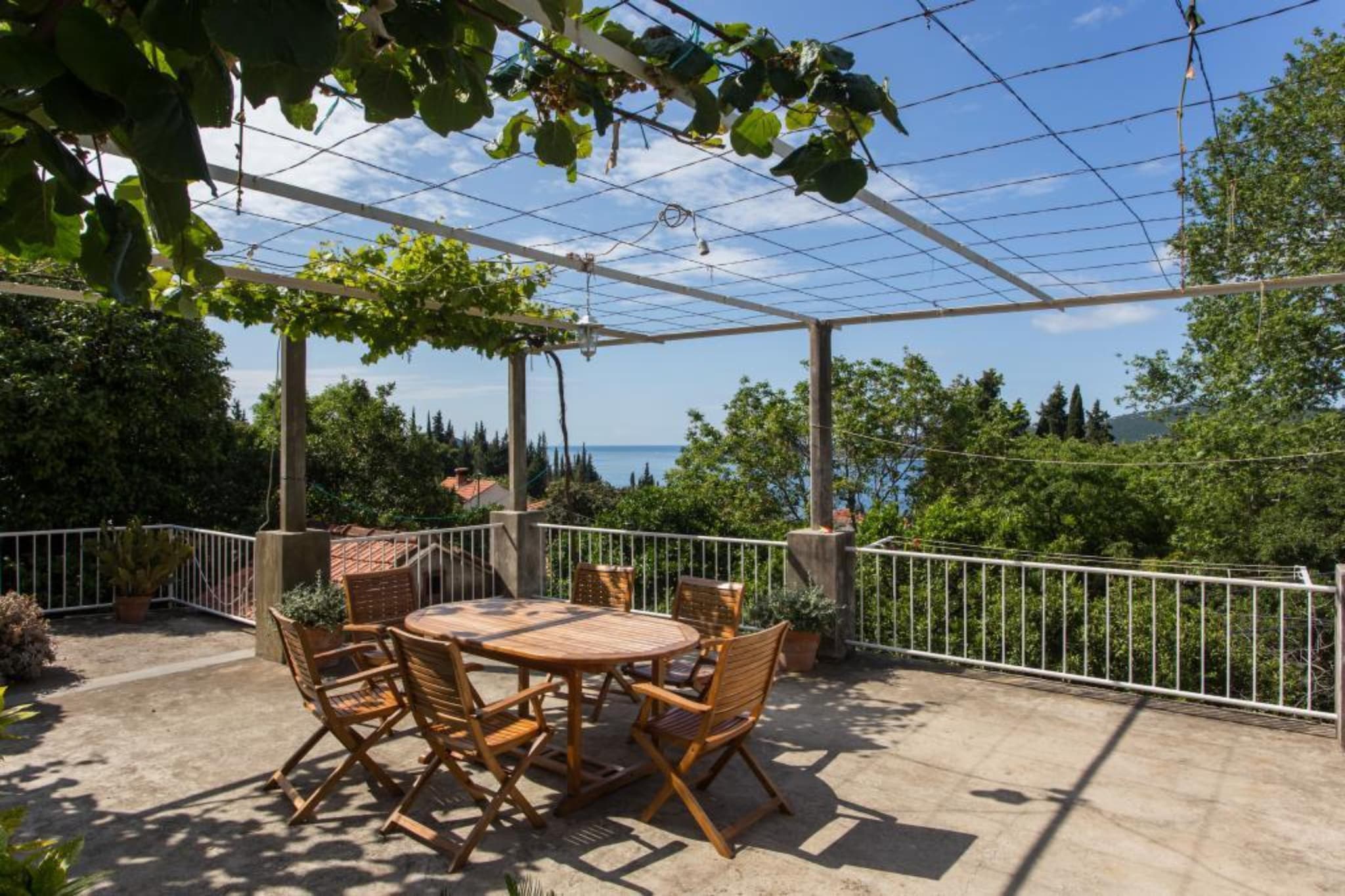 Apartments Anka - One-Bedroom Apartment with Balcony and Sea View-Terrasbalkon