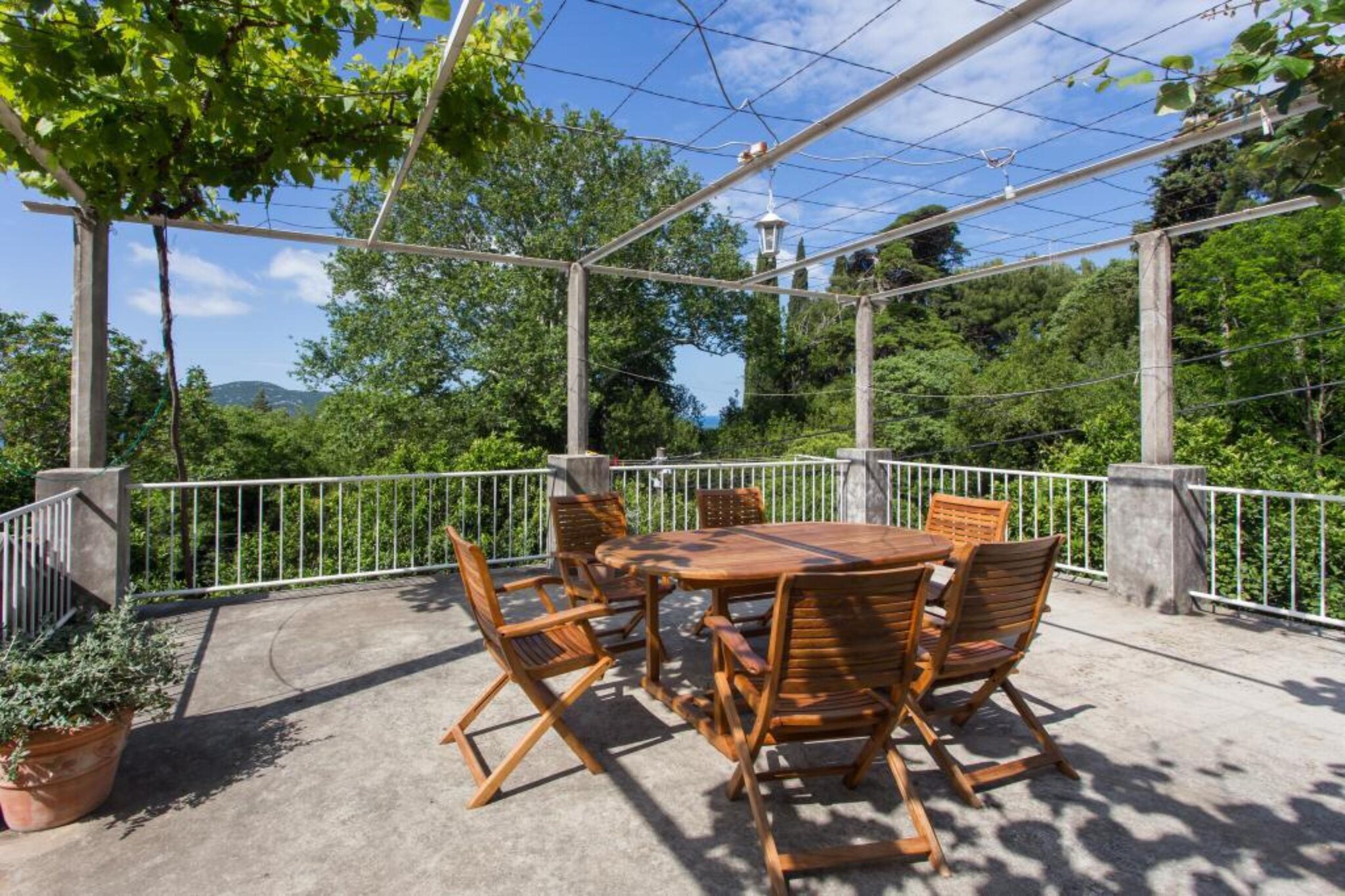Apartments Anka - One-Bedroom Apartment with Balcony and Sea View-Terrasbalkon