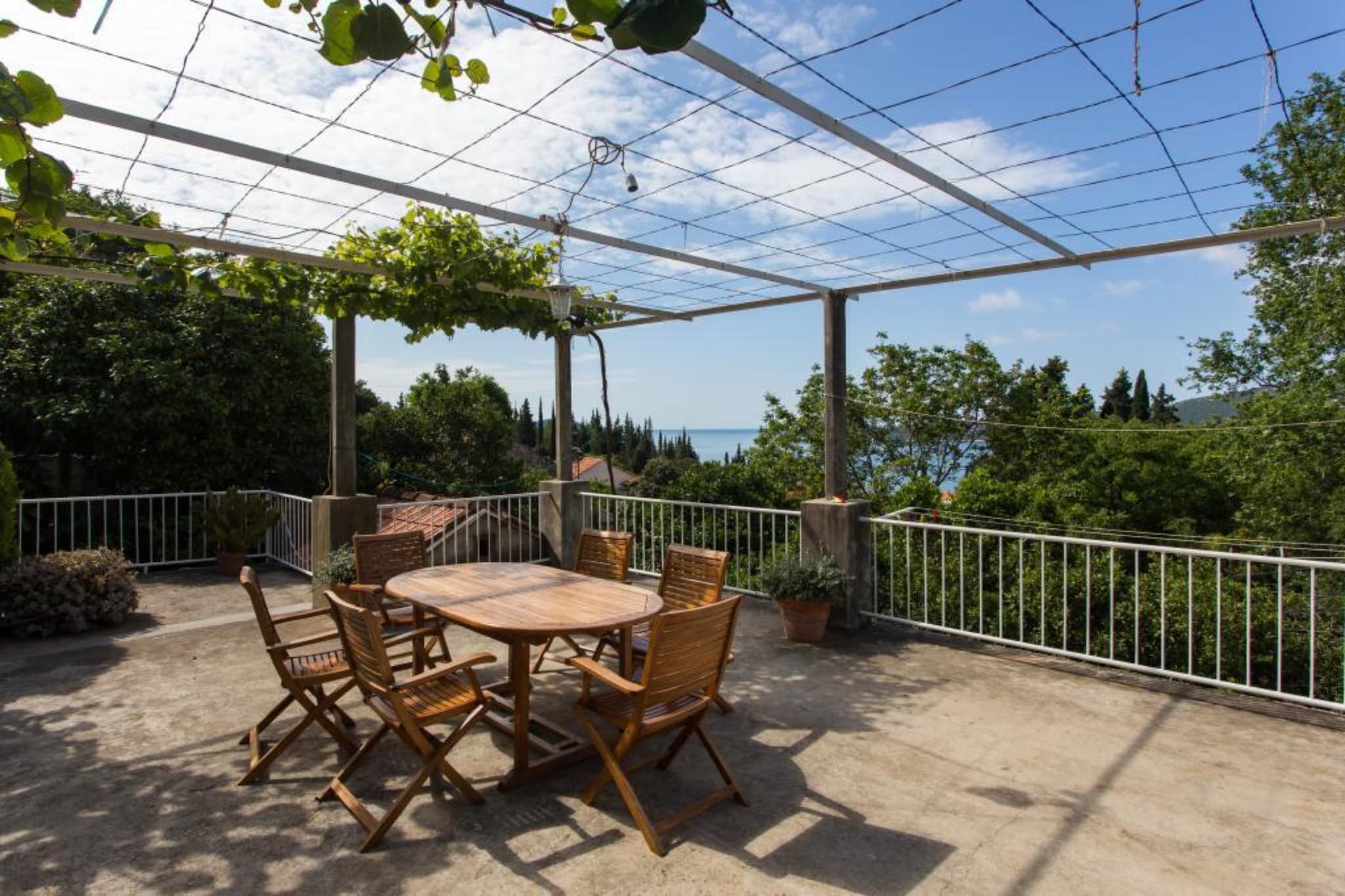 Apartments Anka - One-Bedroom Apartment with Balcony and Sea View-Terrasbalkon