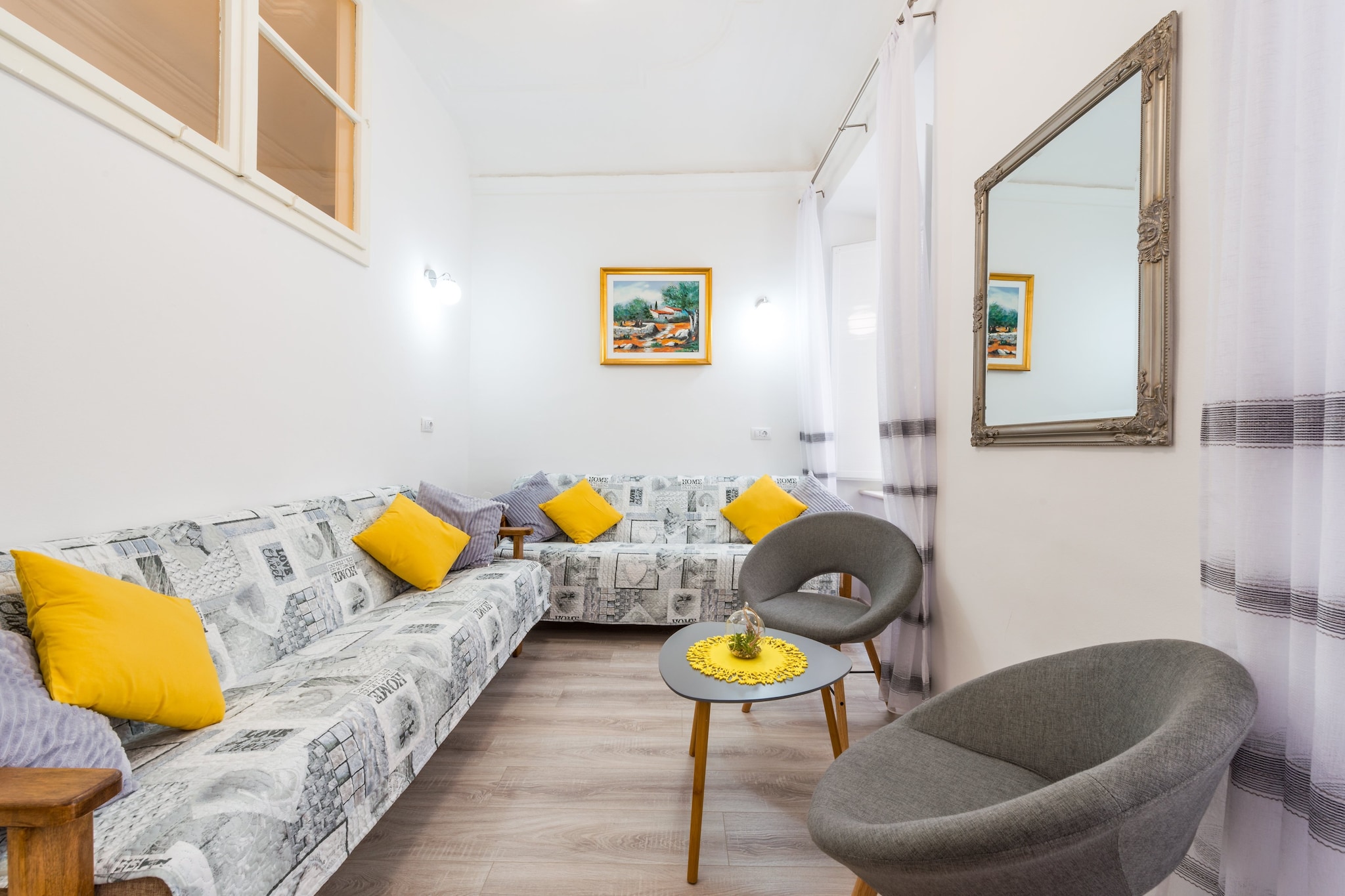 Situated in the historic town of Dubrovnik, Old Town Finest offers apartments located within the Old Town walls, some of them just 80 metres from the famous Stradun Promenade.

The two-bedroom apartment is situated in the center of the Old City Dubrovnik on the first floor of a couple of centuries-old building. It can accommodate up to 6 people. 
This lovely two-bedroom apartment features free WiFi, air conditioning, and SAT TV, as well as a kitchen fitted with an oven, refrigerator, water kettle, stove, coffee maker, dishwasher, and dining area.
There are two private bathrooms fitted with bathtubs and a hairdryer. Towels are provided.

Iron and ironing board will be at guests' disposal.

The Old Town Finest Apartments are located approx. 850 meters from the nearest beach Banje which boasts a great view of the Old Town, with many more of them in surrounding area and beautiful island Lokrum just a 15 minutes boat ride away. There is an open-air green market and other shops within walking distance, as well as a bakery, banks and ATM's, cafes, bars and restaurants with local and other cuisine. Famous night club Revelin, located inside the old fort, is approx. 600 meters away.

Dubrovnik Bus Station and Ferry Port, connecting the mainland with various Dalmatian islands, are 9 minutes ride from the apartment, while Dubrovnik Airport is 21 km away.