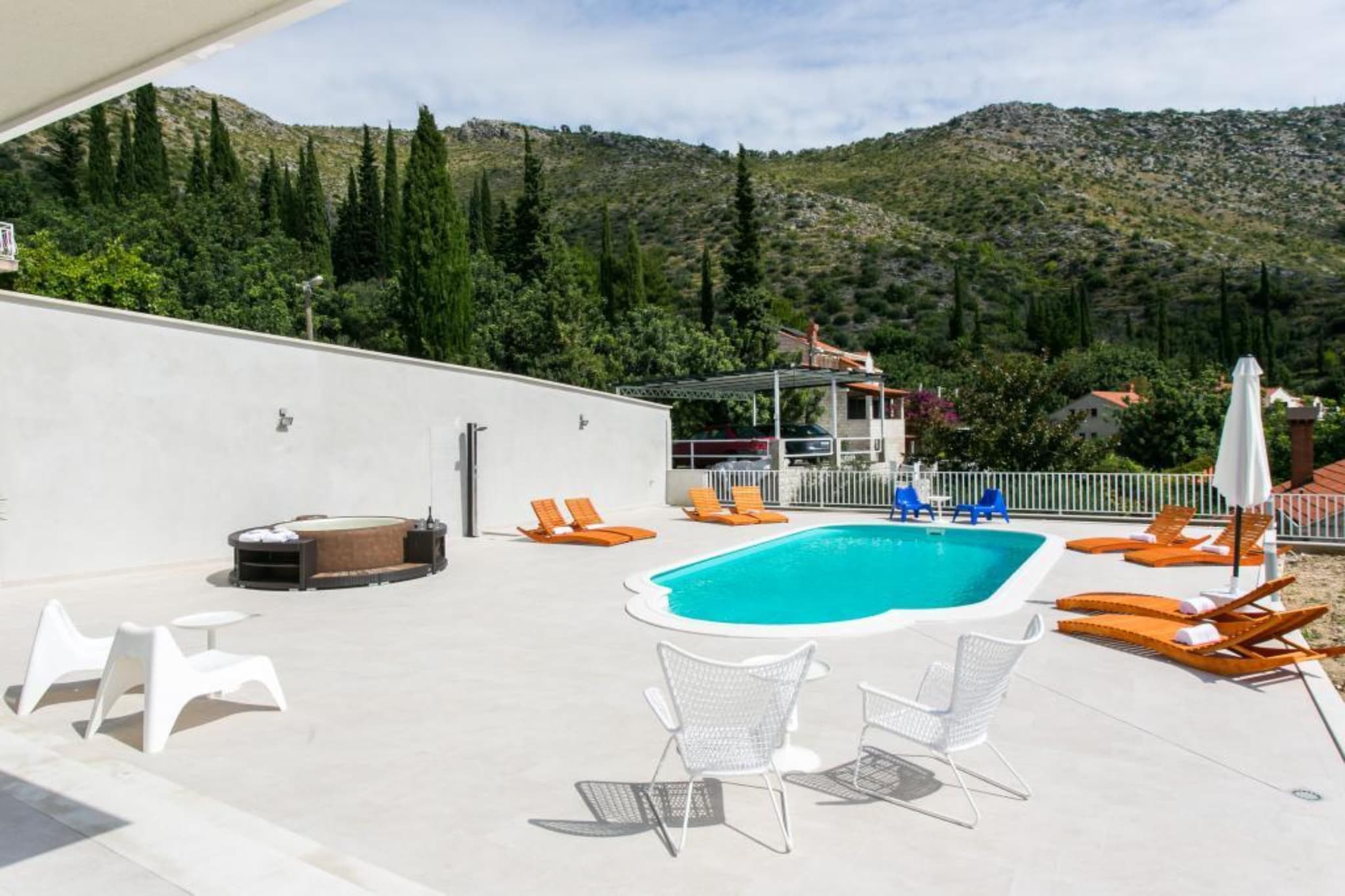 Villa Dupcic - Five-Bedroom Villa with Private Pool and Sea View-Piscine