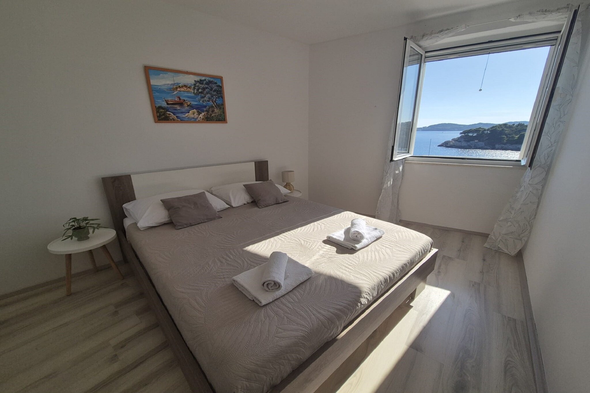 Apartments Matea - One-Bedroom Apartment with Sea View - (Štikovica)-Slaapkamer