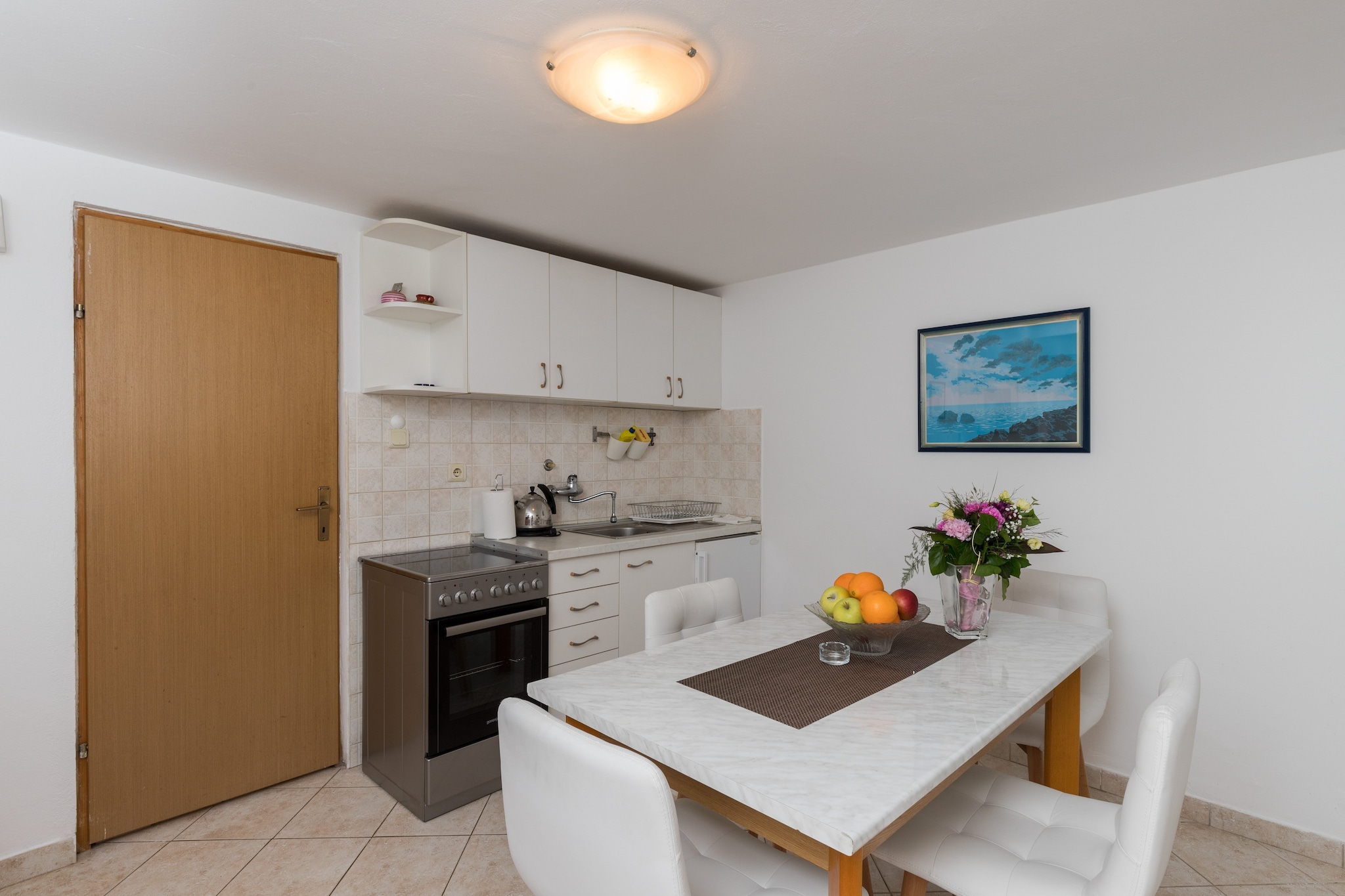 Guest House Kono is self catering accommodation located 1.5 km away from Dubrovnik Old Town. Property features 5 accommodation units.  

Free private parking is available. Luggage storage before check in and after check out is provided.

This two bedroom apartment is perfect fit for up to 4 people. Living room features sofa and flat screen TV.  Free WiFi and air conditioning are provided. Kitchen features oven, stove, refrigerator, kettle and dining area. Private bathroom features shower, soap and toilet paper. Washing machine, linen and towels are provided.

Guest House Kono is located in Gornji Kono, 1.5 km away from the Dubrovnik Old Town. The nearest beach is located 2 km away, while the nearest market can be found at 350 m distance from the property. Bus station is at 200 m distance and the nearest pharmacy can be found at 500 m distance.

A local bus stop with frequent lines to the center is within 200 m. Dubrovnik Bus Station and Ferry Port are at a distance of 2 km. Dubrovnik Airport is 20 km from the Guest House Kono.