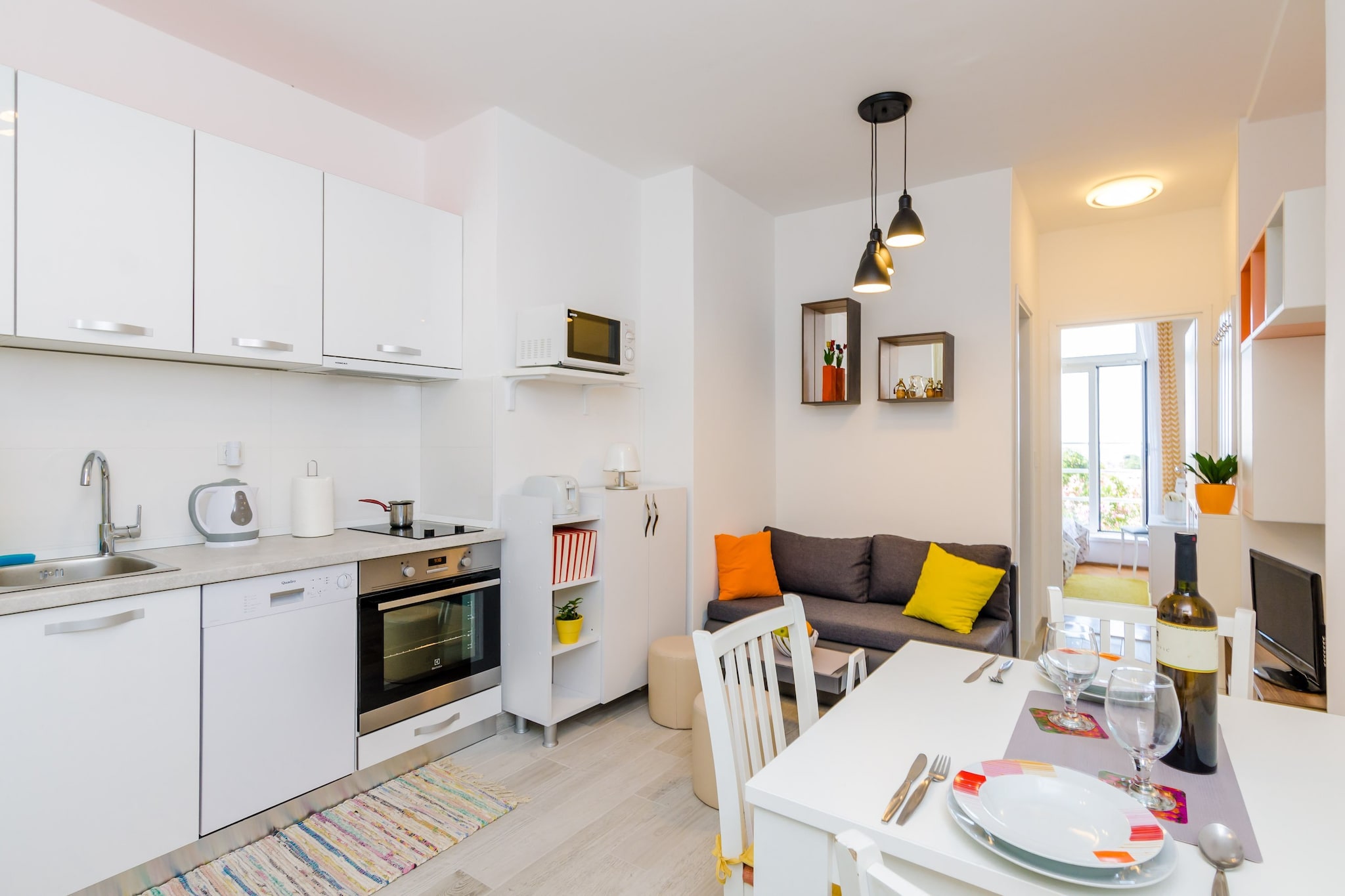 Apartment Petrana - Studio Apartment with Terrace-Woonkamer