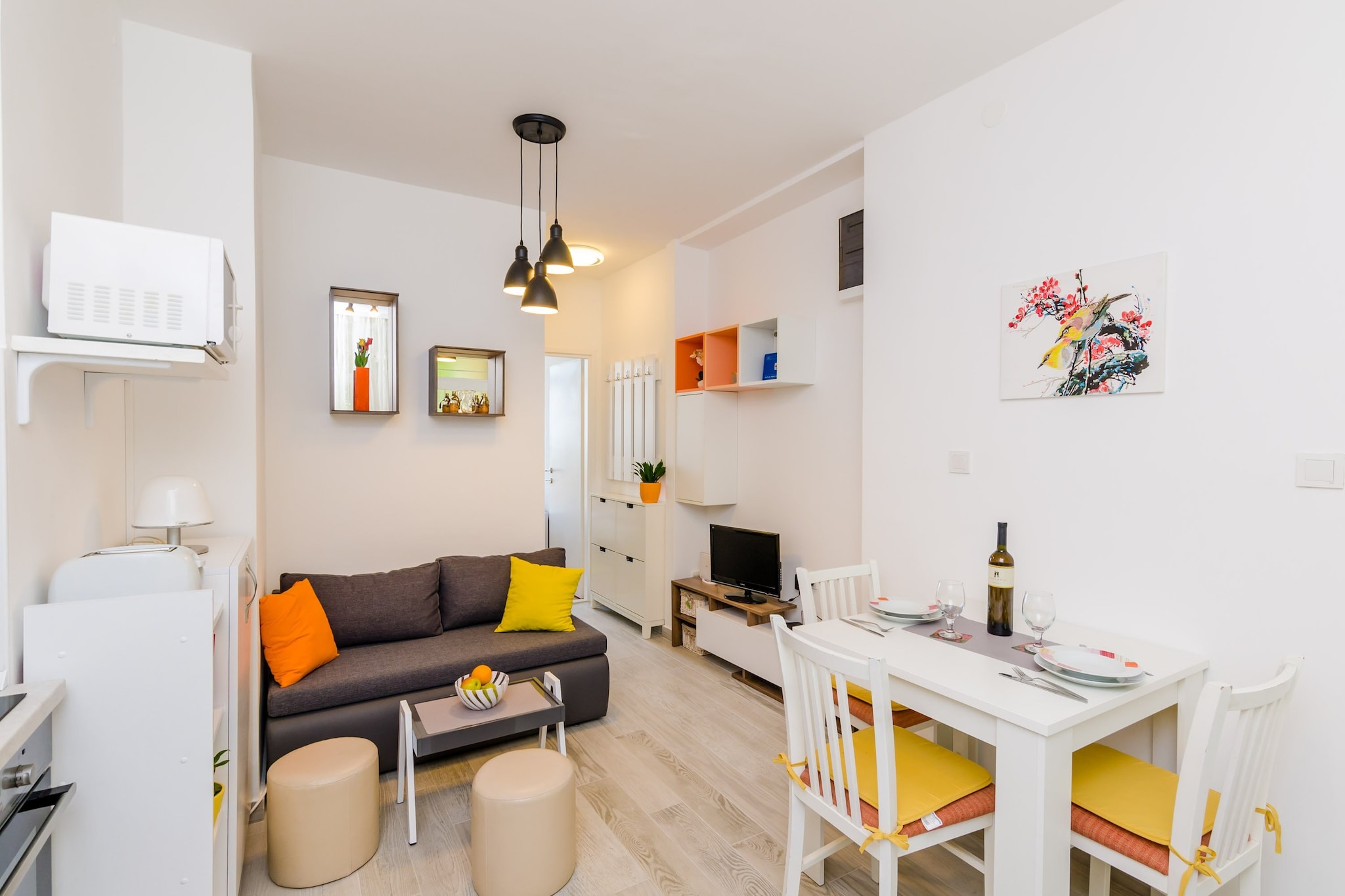 Apartment Petrana - Studio Apartment with Terrace-Woonkamer