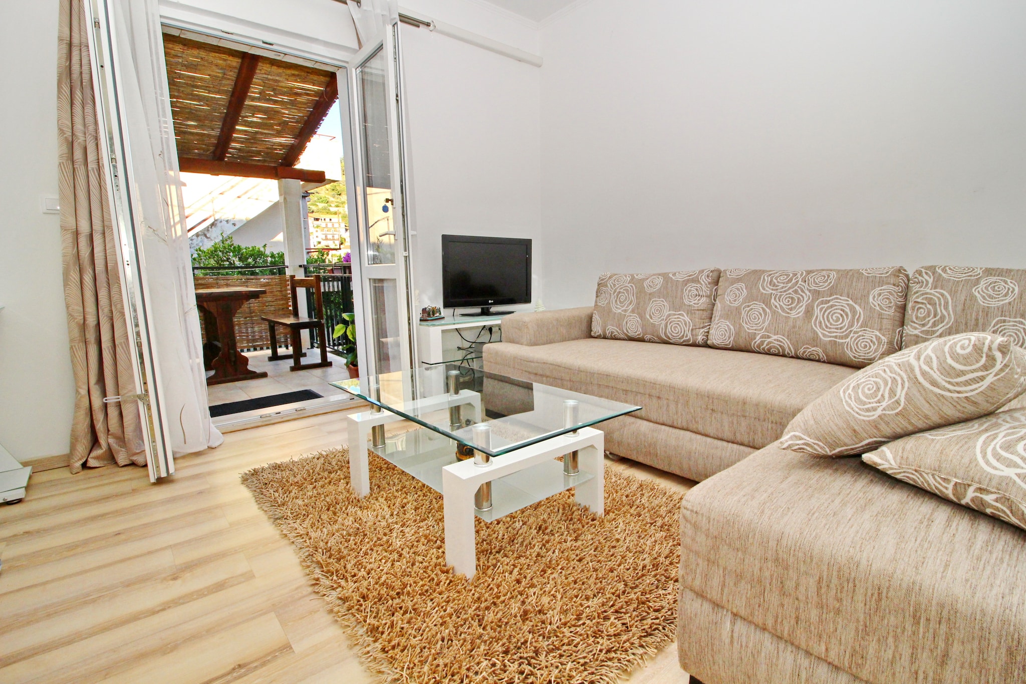 Apartment Wish Vela Luka - One-Bedroom Apartment with Terrace-Woonkamer