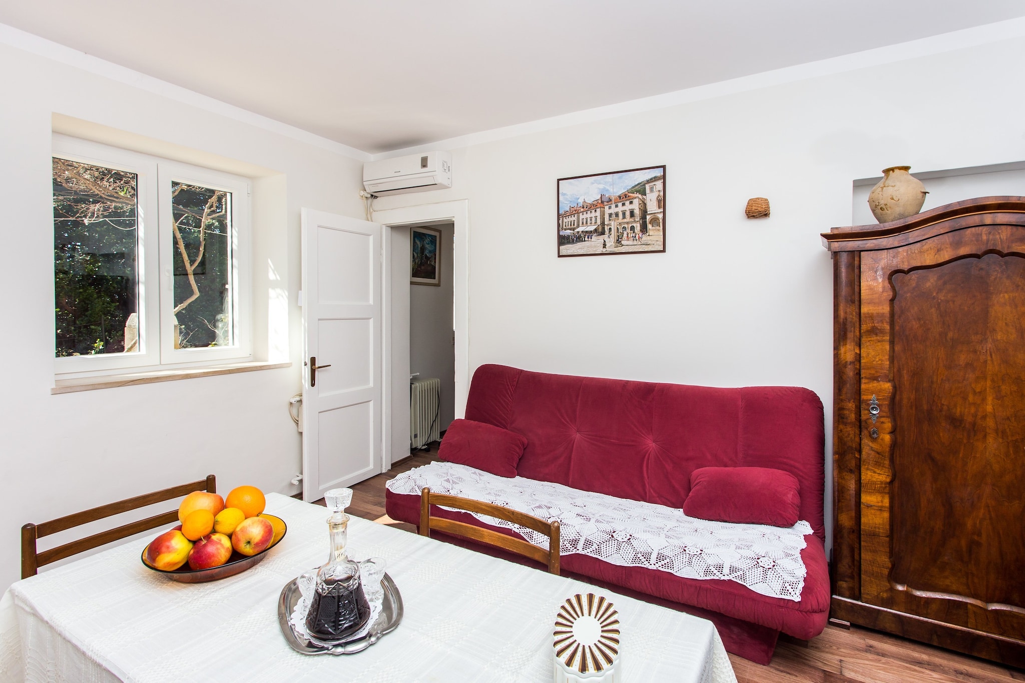 Apartments Ljubimir - One-Bedroom Apartment with Shared Terrace - Bambo-Woonkamer