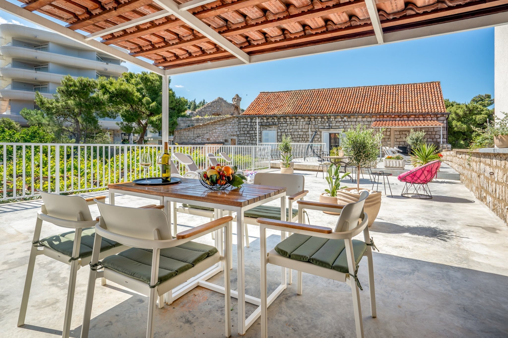 Apartments Lotea - Two-Bedroom Apartment with Terrace and Sea View-Terras