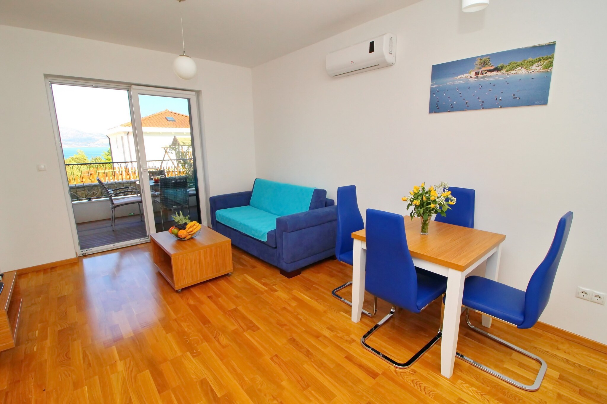 Fancy Apartments Kula in Drače, Dubrovnik-Neretva County, Croatia, offers modern, well-equipped accommodations featuring free Wi-Fi, air conditioning, and a fully equipped kitchen. Guests can enjoy in private balconies or terraces. Located in the charming coastal village of Drače, it provides easy access to local beaches, restaurants, and attractions, making it ideal for couples, families, and groups seeking a comfortable and scenic stay on the Pelješac Peninsula.

Note:

*****Please note that a city tax of €1.50 per person, per night is not included in the price and is payable directly at the accommodation. The tax is reduced by half for children aged 12-18, and there is no tax for children under 12*****

Private parking is available, reservation is not required.
Baggage drop-off is available before check-in.
Baby cot is available on request.

This one-bedroom apartment can accommodate up to four guests. It features an SAT/flat-screen TV and is combined with a living room seating area, sofa, and kitchen. The private bathroom is equipped with a shower and toilet.

Thanks to its excellent location, everything you'll need for your vacation is just a short walk away from the property. Grocery stores, cafes, restaurants—everything is within a 500 m radius. The beach is 100 m away from the property.

The nearest airport is Brac Airport, 74 km from Apartments Kula. Dubrovnik Airport is only  97 km from the property.