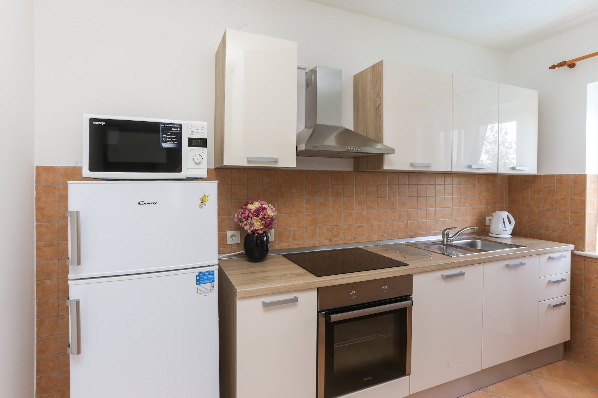 Apartments Villa Harmonia - Comfort One-Bedroom Apartment with Balcony and Shared Pool-Keuken