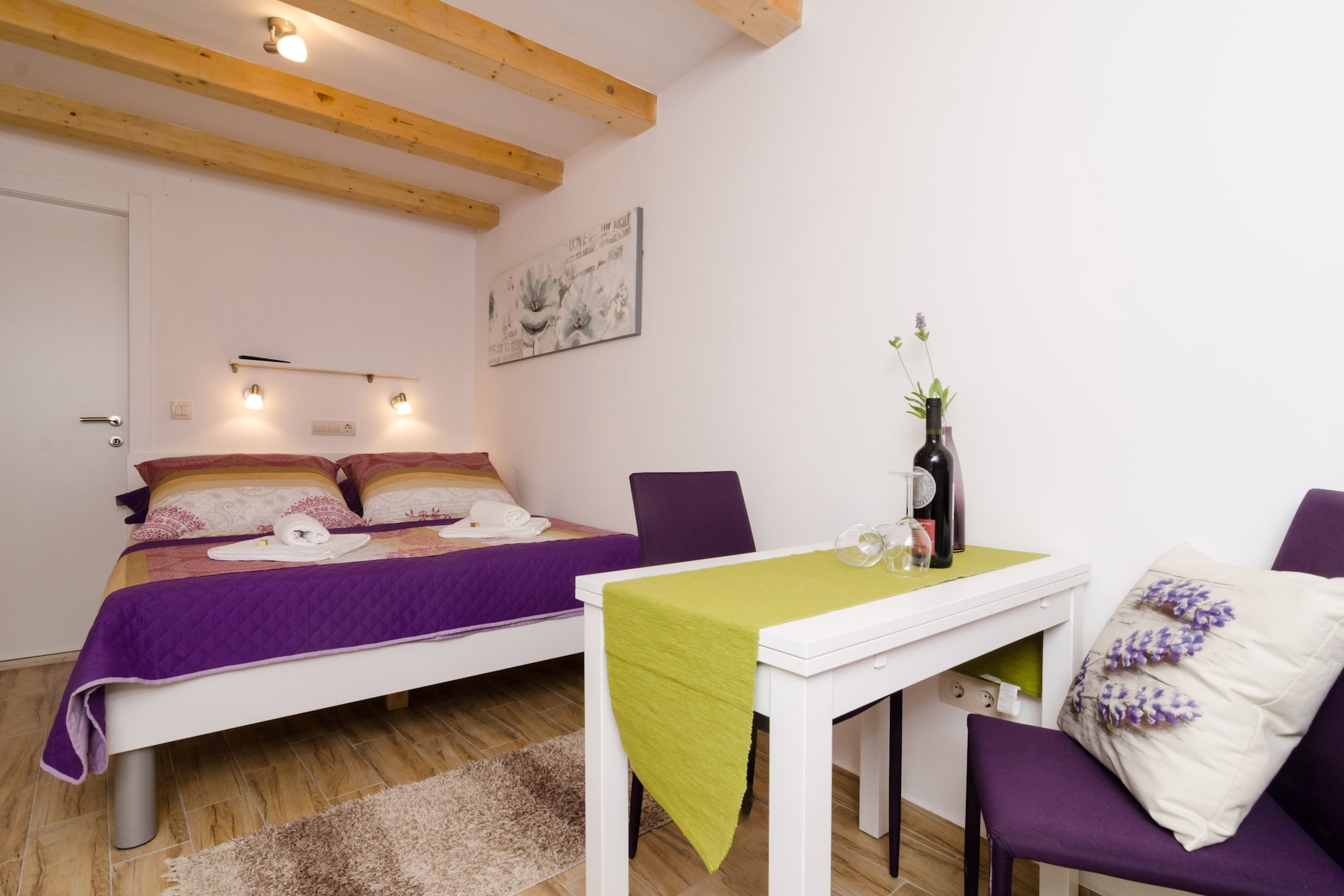 Lavender Garden Apartments are self catering accommodation situated inside the city walls of Dubrovnik.

Property features 5 accommodation units.

Baby cot is provided.

This comfort studio apartment is located on the ground floor and features free WiFi, air conditioning and Android/Smart TV. Kitchenette features with refrigerator, kettle, microwave, stove, toaster and dining area. Private bathroom comes with shower, hair dryer, toilet paper and soap. Linen and towels are provided, so as ironing facilities and first aid kit.

Lavender Garden Apartments are situated inside the city walls, in heart of Dubrovnik Old Town. Being nestled right in the heart of Dubrovnik, this location is perfect for seeing local attractions such as Old Town Port, Church of St. Blaise, Rectors Palace, Dubrovnik Cathedral, Franciscan Monastery and Orlando's Column. The nearest beach is located 200 m away from the property. There is an open-air green market and other shops within walking distance, as well as a bakery, banks and ATM's, cafes, bars and restaurants with local and other cuisine. The nearest restaurant is located 300 m away from the property. Market can be found  at 350 m distance, while supermarket is located 2 km away. Night club Revelin, located inside the old fort, is 600 meters away.

Dubrovnik Bus Station and the Ferry Port with links to nearby islands are 4 km away, while Dubrovnik Airport is 22 km from the property.