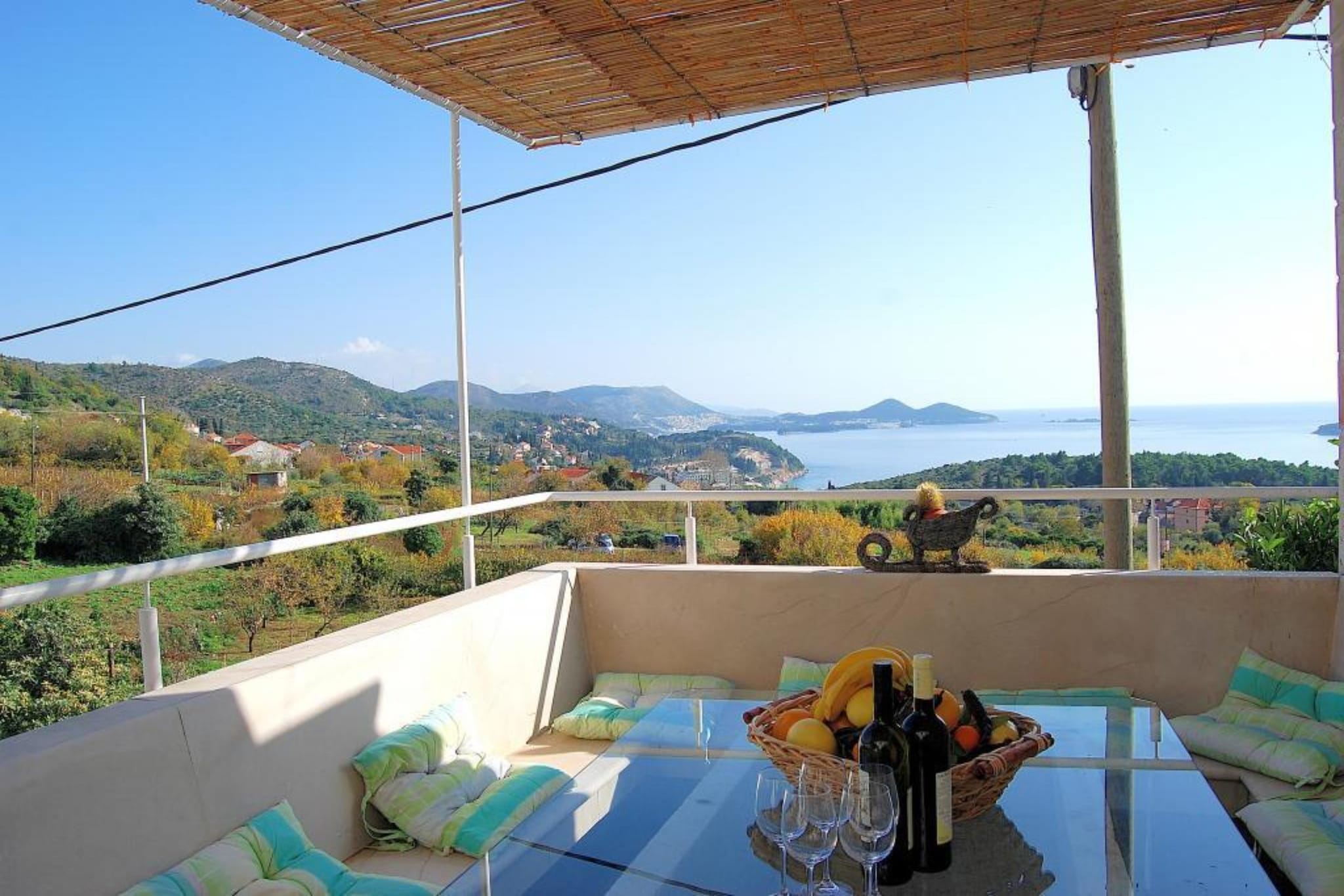 Villa Tony - Five Bedroom Villa with Terrace, Swimming Pool and Sea View-Terrasbalkon