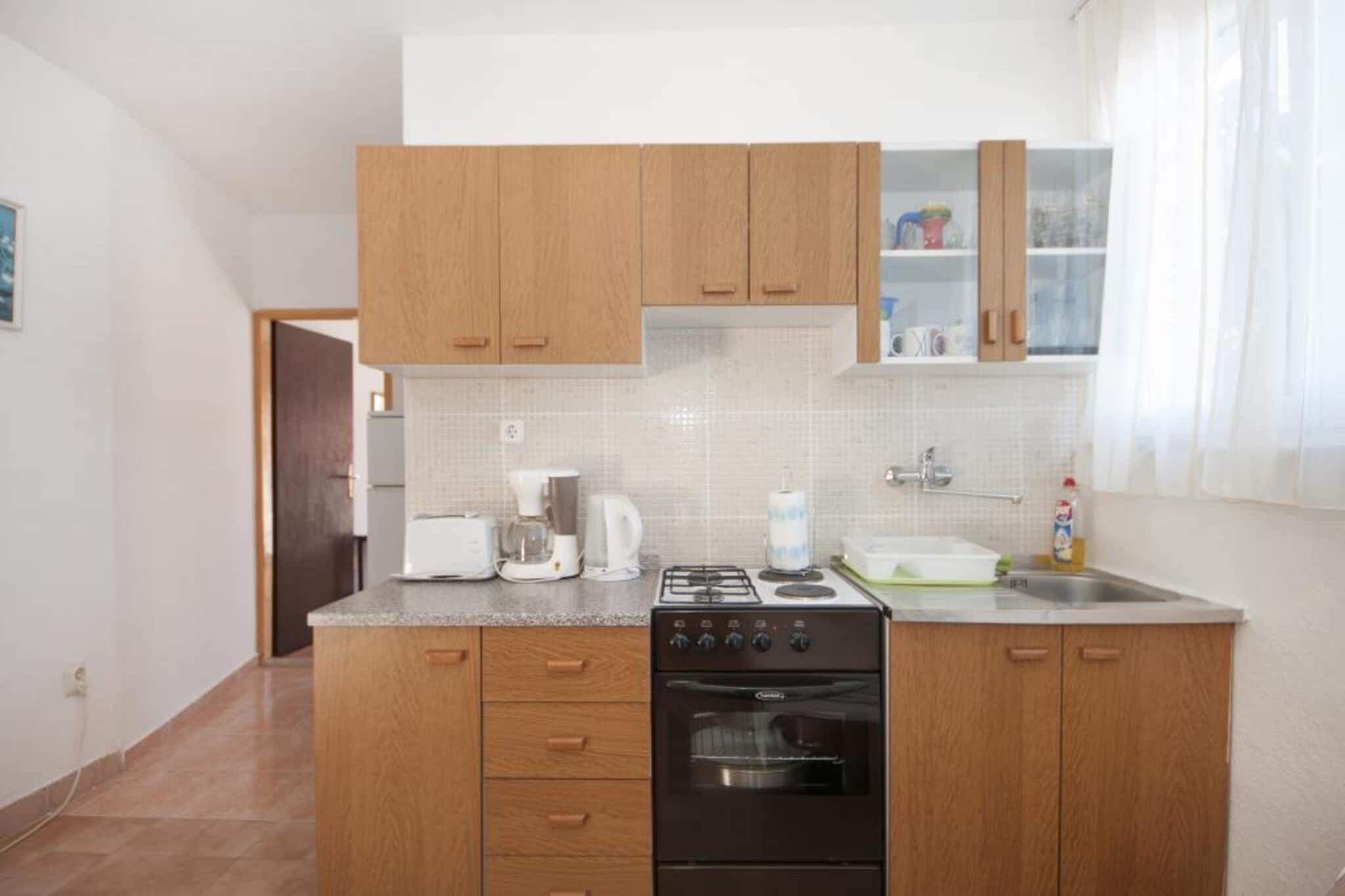 Apartments Mira -One Bedroom Apartment with Terrace and Sea View(A1)-Keuken