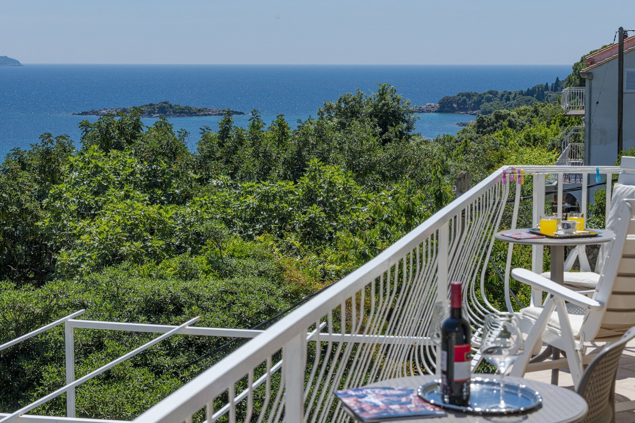 Guest House Rooms Rose - Romantic Double Room with Balcony and Sea View (No.1)-Terrasbalkon