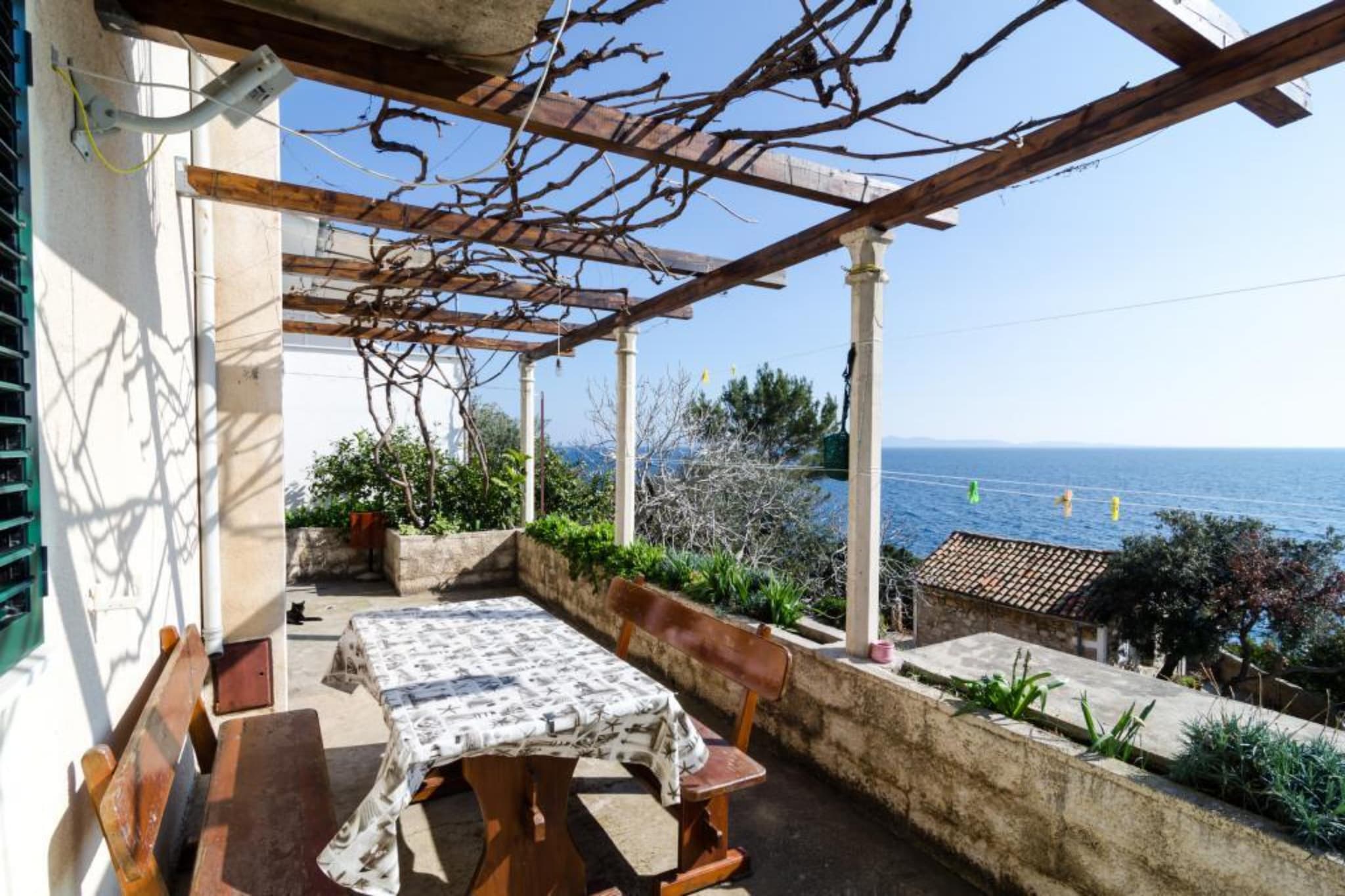 Holiday Home Jasminka - Three Bedroom Holiday Home with Terrace and Sea View-Terrasbalkon