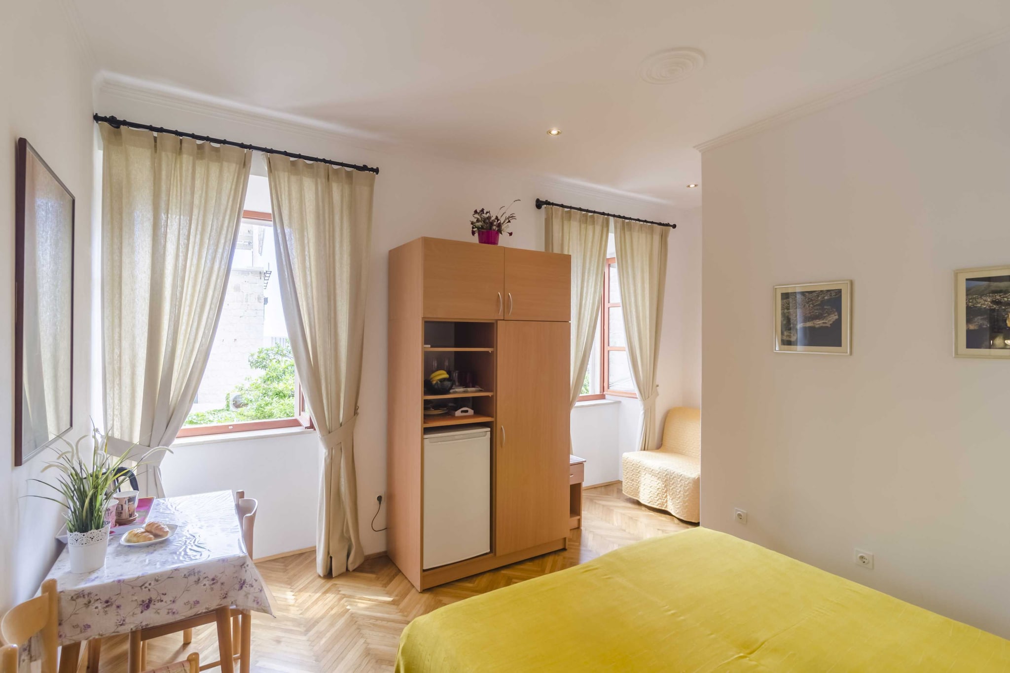 Rooms Lovrijenac -Twin or Double Room with Sea View (3)-Slaapkamer