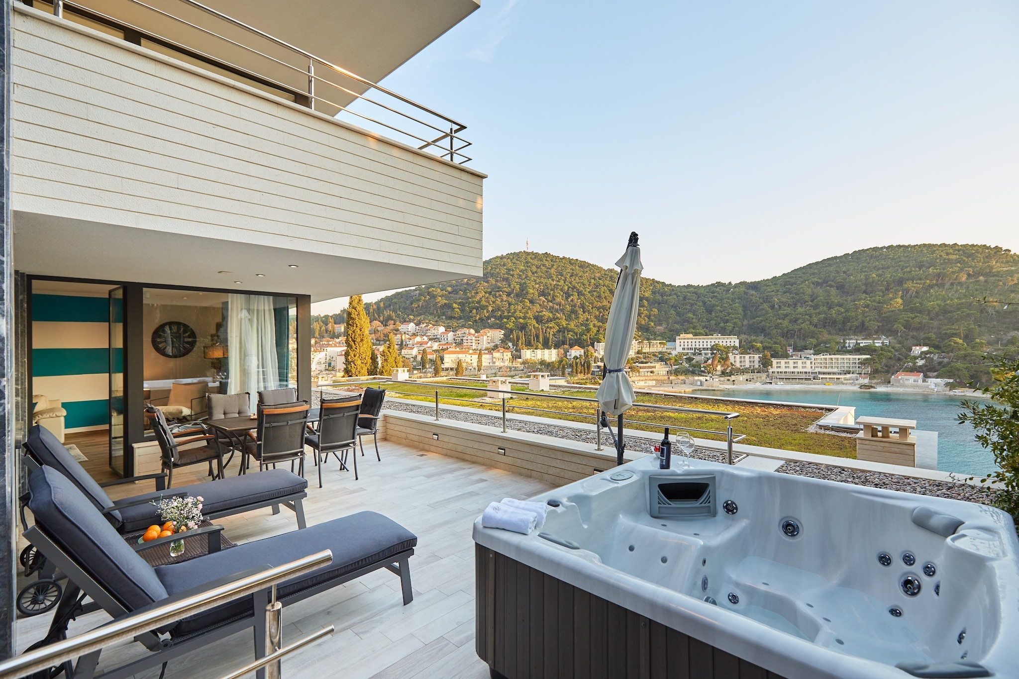 Dubrovnik Deluxe Blue Bayou - Luxury Two Bedroom Apartment with Sea view (Ex. Deluxe Lily)-Terras