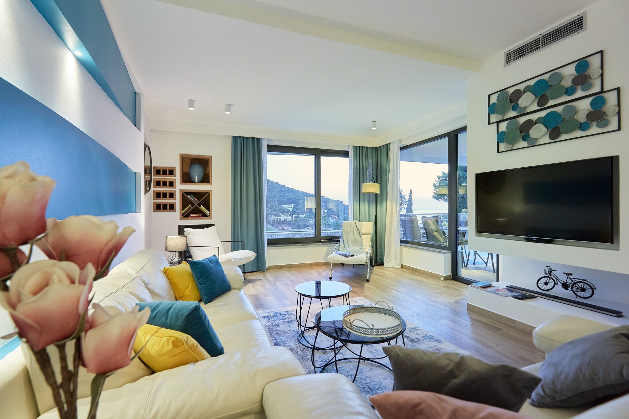 Dubrovnik Deluxe Blue Bayou - Luxury Two Bedroom Apartment with Sea view (Ex. Deluxe Lily)-Woonkamer