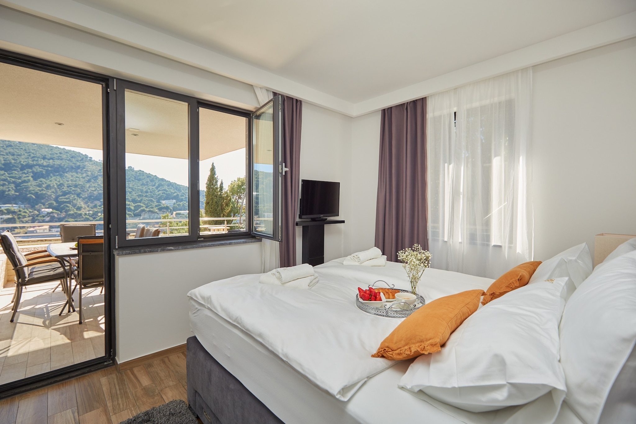 Dubrovnik Deluxe Blue Bayou - Luxury Two Bedroom Apartment with Sea view (Ex. Deluxe Lily)-Slaapkamer