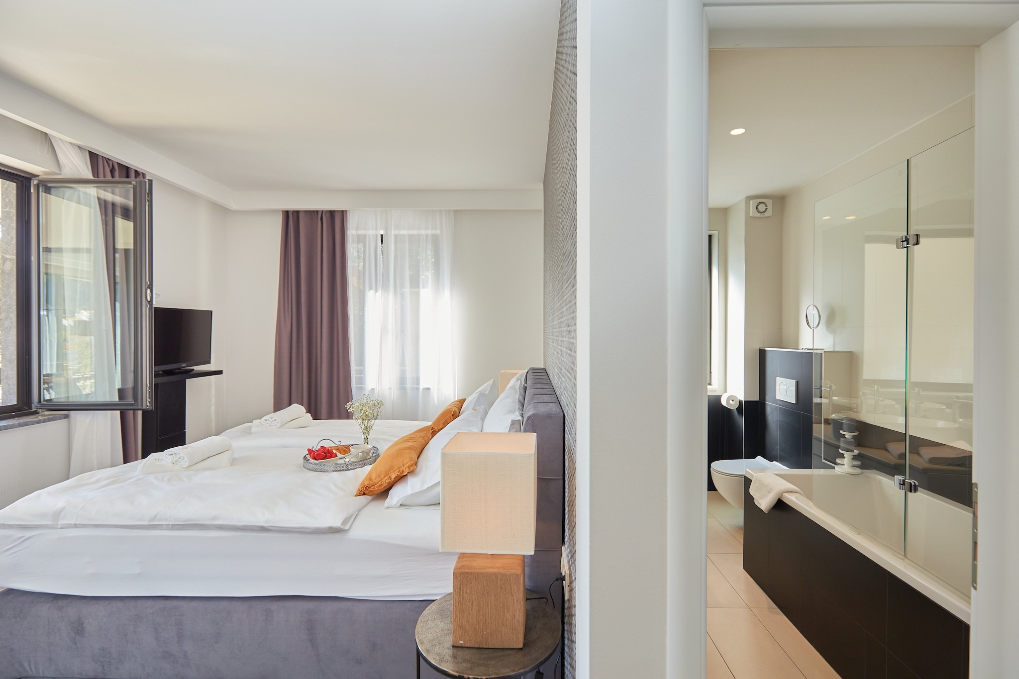 Dubrovnik Deluxe Blue Bayou - Luxury Two Bedroom Apartment with Sea view (Ex. Deluxe Lily)-Slaapkamer