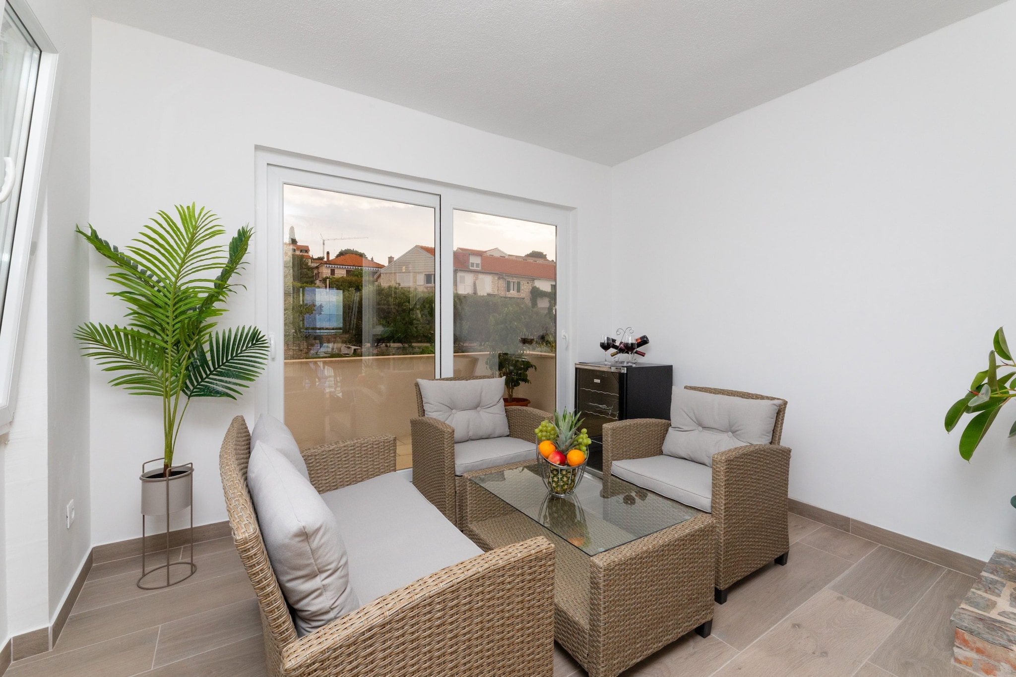Apartments Tino- Two Bedroom Apartment with Terrace and Sea View(A2)-Living room