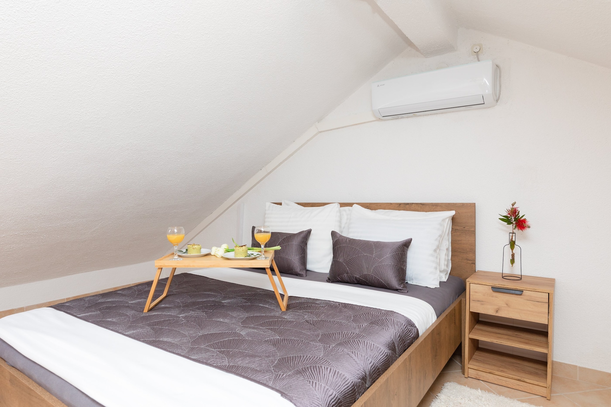Apartments Tino- Two Bedroom Apartment with Terrace and Sea View(A2)-Bedroom