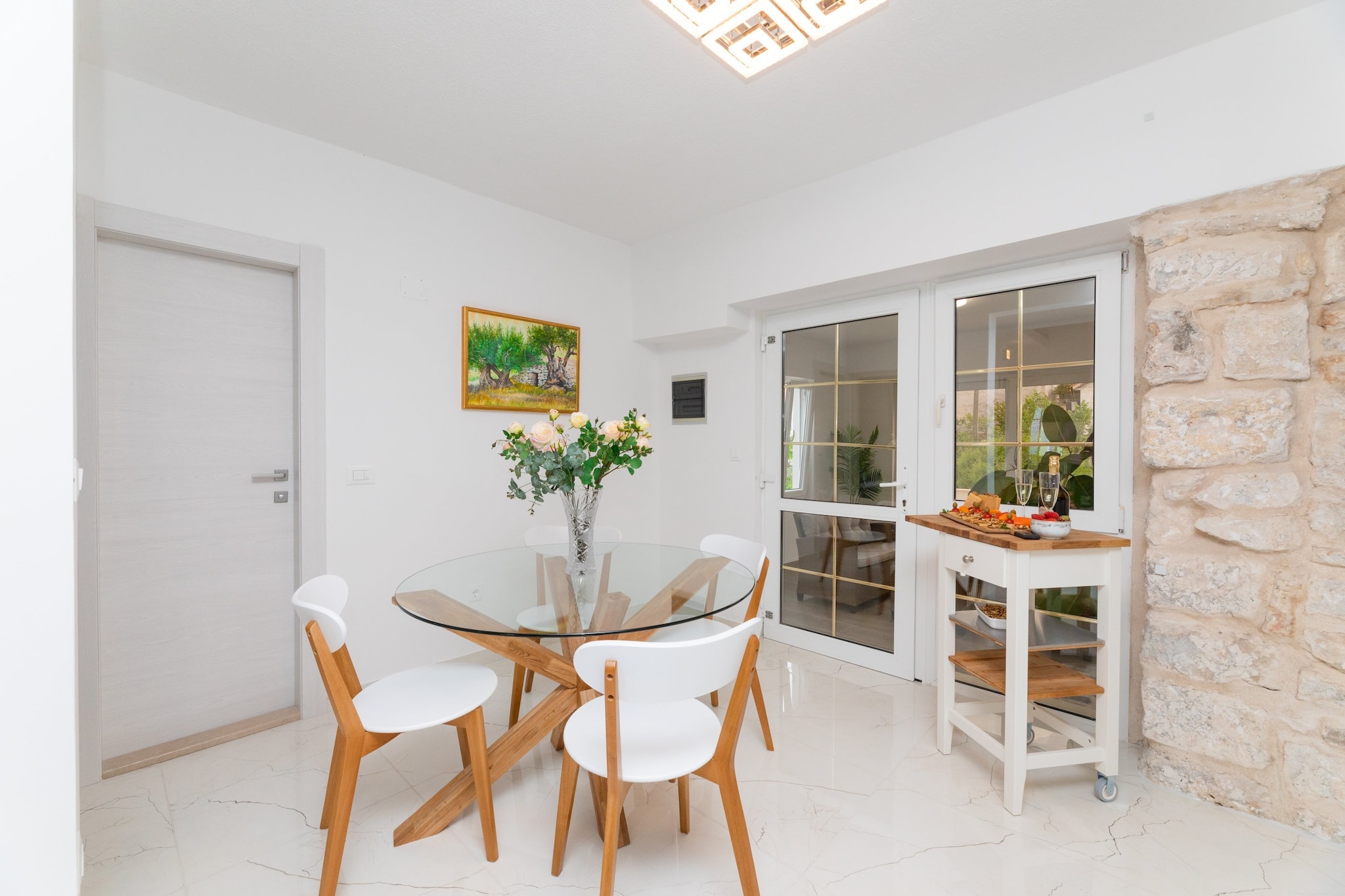 Apartments Tino- Two Bedroom Apartment with Terrace and Sea View(A2)-Dining room