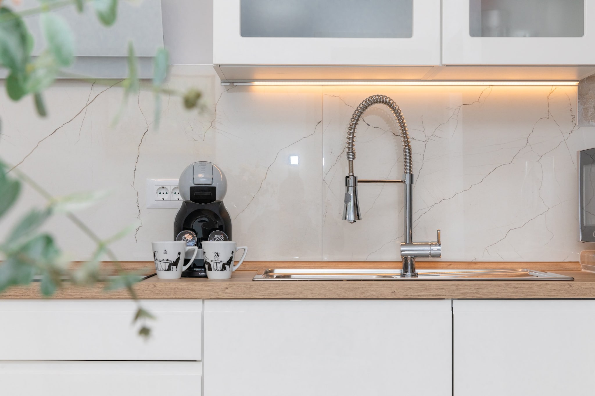 Apartments Tino- Two Bedroom Apartment with Terrace and Sea View(A2)-Kitchen