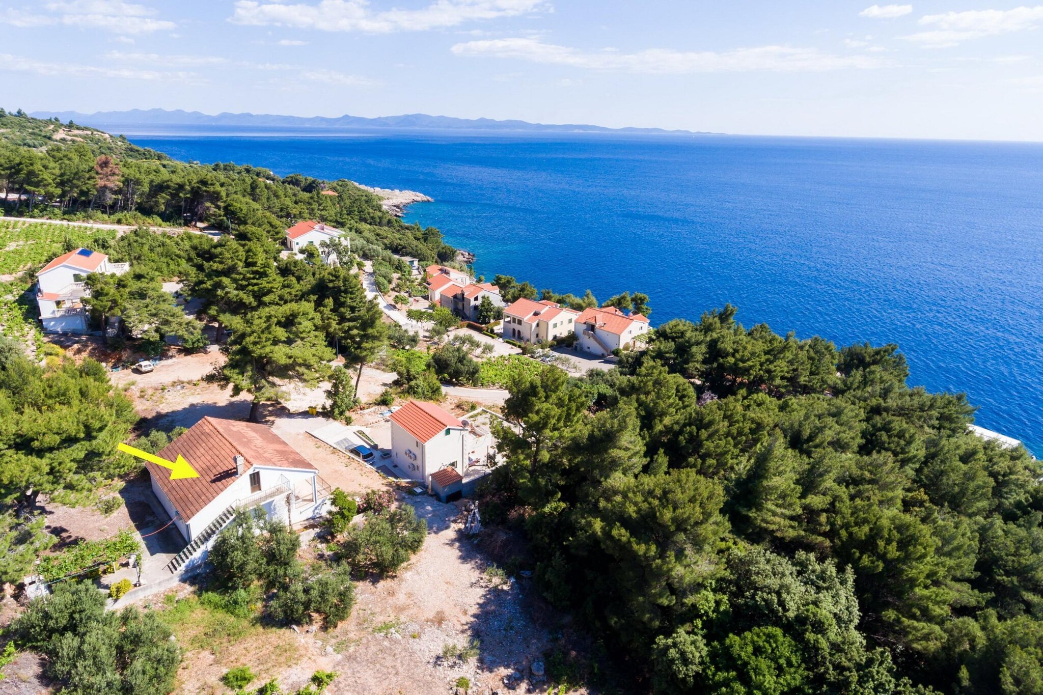Holiday Home Blue Vineyard- Three Bedroom House with Terrace and Sea View-Gebieden zomer 5km