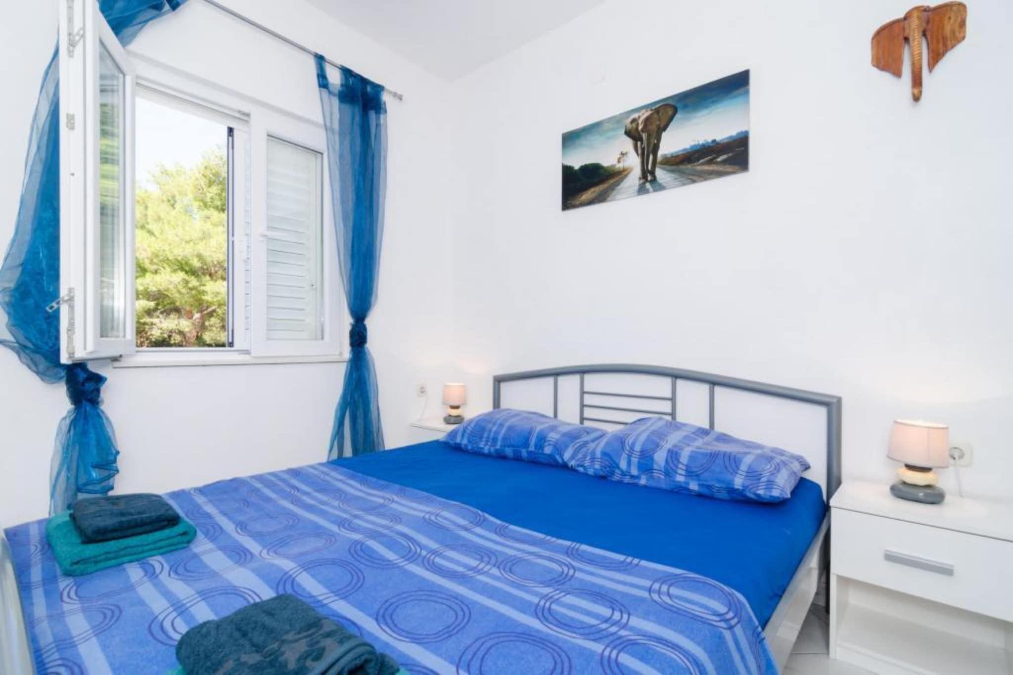 Apartments Ammos - Studio Apartment with Shared Terrace and Sea View-Slaapkamer