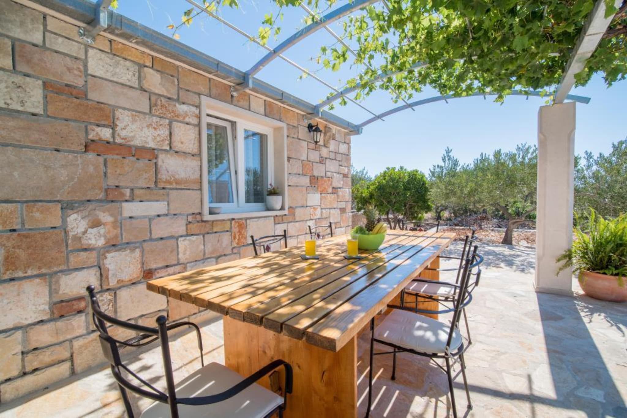 Holiday Home My Summer House - Two-Bedroom Holiday Home with Private Pool and Terrace - (ST)-Terrasbalkon