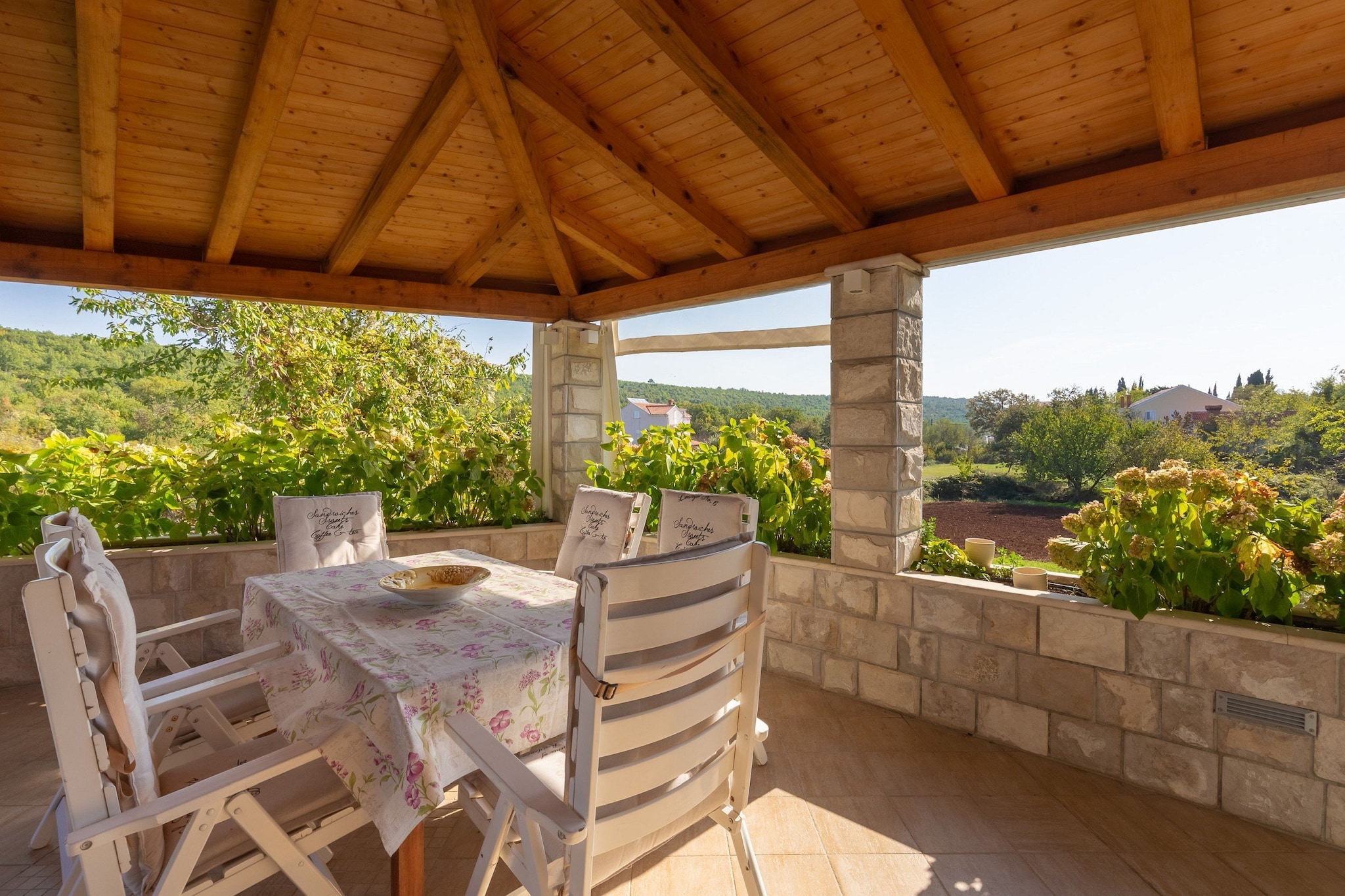 Holiday Home Trojković is located on Bosanka, a quiet countryside village only 5 km from Dubrovnik Old Town. Property offers a luxury four-bedroom villa with an outdoor swimming pool, fully equipped kitchen, two bathrooms, free WiFi and air-conditioning.
The property offers free parking, reservation is required.
Luggage storage before check in and after check out are available, so that you can explore the area a bit more before departure.
This Four Bedroom Holiday Home with Terrace and Swimming Pool features WiFi, air-conditioning and flat-screen SAT TV. Kitchen is fully equipped with refrigerator,oven, stove, dishwasher, water kettle, toaster, microwave and coffee machine. Property has two bathrooms, one with a shower cabin and the other with the tub shower.
Iron and ironing board, washing machine, hair dryer, baby cot are at guests' disposal, as are BBQ facilities, outdoor seating area, sun terrace and an outdoor kitchen.
Outdoor swimming pool is a perfect place to spend warm summer days.
Konoba Dubrava is 500 meters away from the property. Restaurant Zicara-Panorama is 1 km from the property.
The Old Town of Dubrovnik, famous for it's Old City Walls and many historic sights is a 15 minute drive away or 5 km. Bus stop to Dubrovnik is a 2 min walk away from the accommodation with buses passing by frequently (12 times a day). The ticket is approx. 2 euros per person.
The famous Banje beach is 5 km away from the property.
Dubrovnik Airport Čilipi is 14 km away, while Ferry Port Gruž is 6 km away.