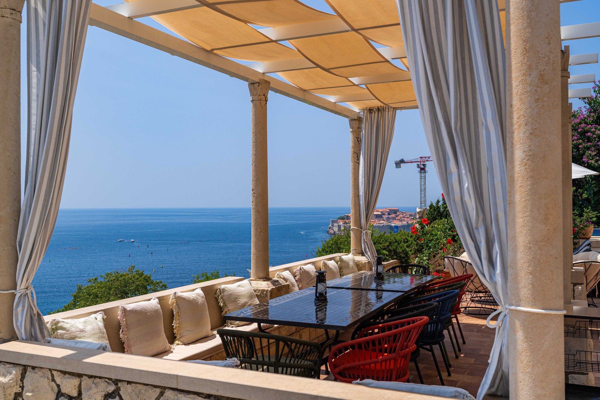 Villa Adrian - Six Bedroom Villa with Swimming pool and Sea View-Terras