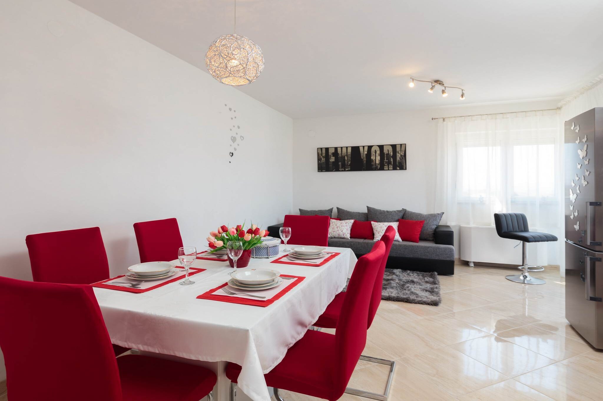 Apartments Lana are located in Supetar, beautiful little place on the island of BraÄ. 

Luggage storage before check in time and after check out is available, so that you can explore the place a bit more before departure.

Free parking is available on site, reservation is not needed.

This lovely two bedroom apartment is a perfect fit for up to four persons. It features Wi-Fi, air conditioning and flat screen cable TV. Kitchen is fully equipped and comes with dining area combined with living room. The bedroom is fitted with extra large double beds. Private bathroom comes with shower. Washing machine is at guests disposal.

Within just 500 meters from the beach this is the great place to enjoy your vacation. 
Closest market, tourist info, restaurant, ambulance, pharmacy and bank are s 350 m away from the property.
Nearest bus station is 500 m away and beautiful Bol is  34 km away.

Airport Zadar is 25 kilometers away.