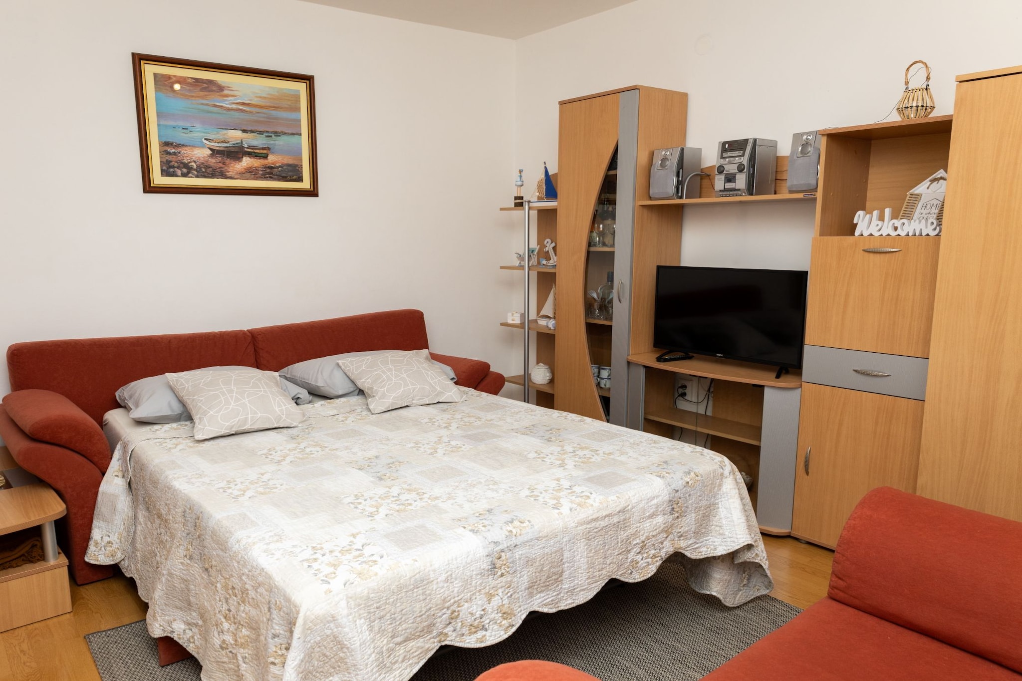 Apartments Sea Line - Two Bedroom Apartment with Terrace and Sea View-Slaapkamer